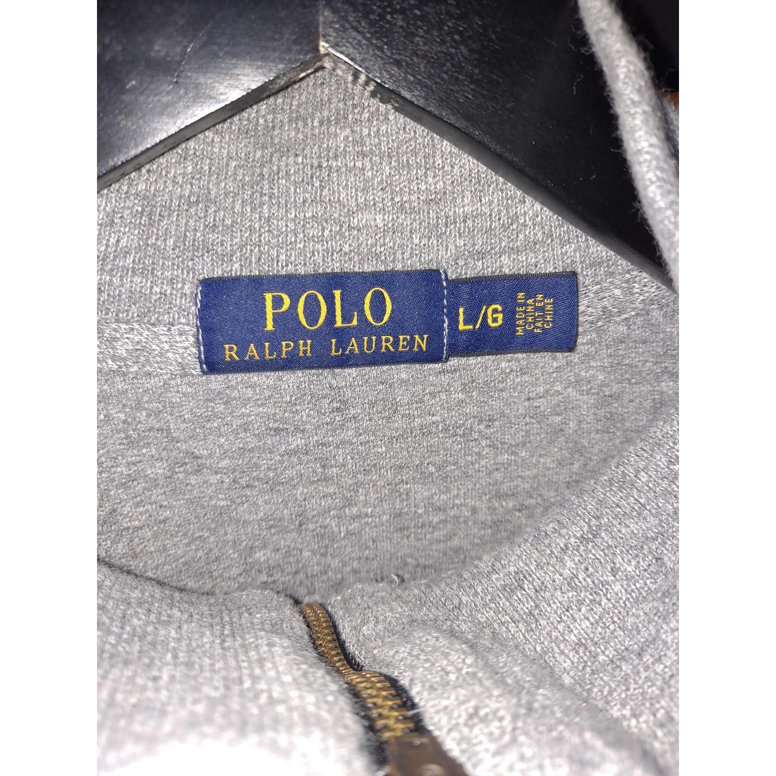 Polo Ralph Lauren Polo Ralph Lauren 1/4 Zip Gray with Red Logo Sweater Size L Size US L / EU 52-54 / 3 - 6 Thumbnail