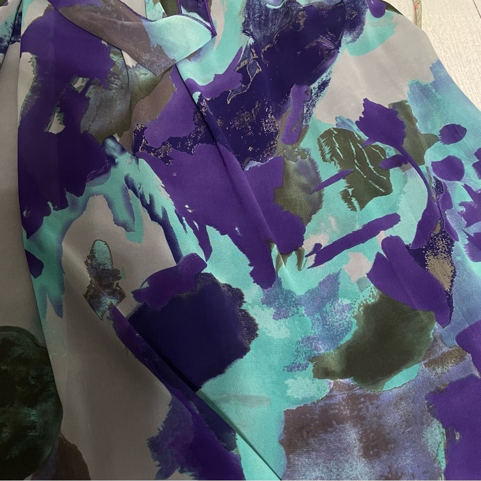 Other Jonathan Martin Size 14 Abstract Watercolor A-Line Dress Size XL / US 12-14 / IT 48-50 - 14 Thumbnail