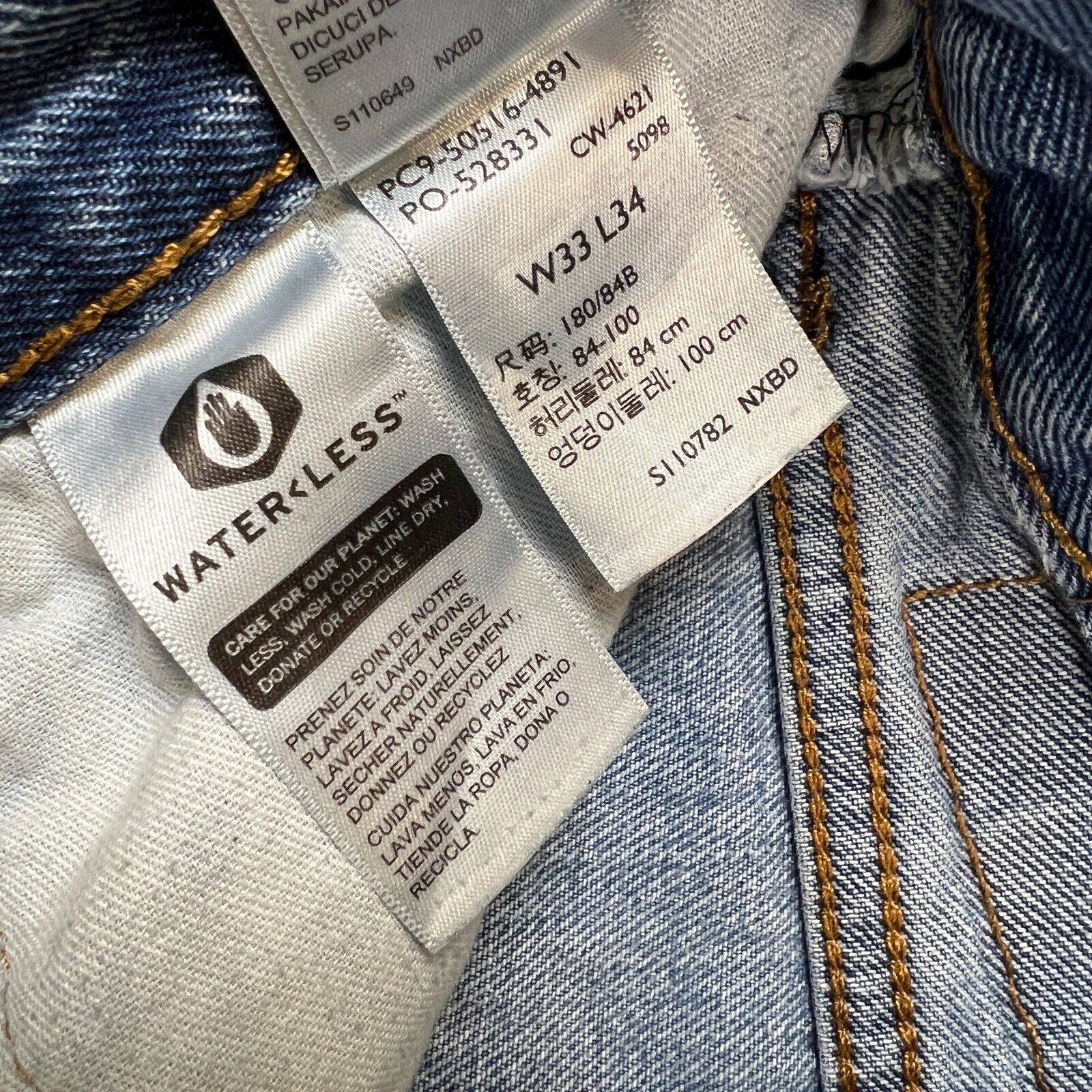 Levi's × Vintage Levi's 516 Jeans 33x34 Blue Slim Straight Leg Faded Denim Size US 33 - 13 Thumbnail