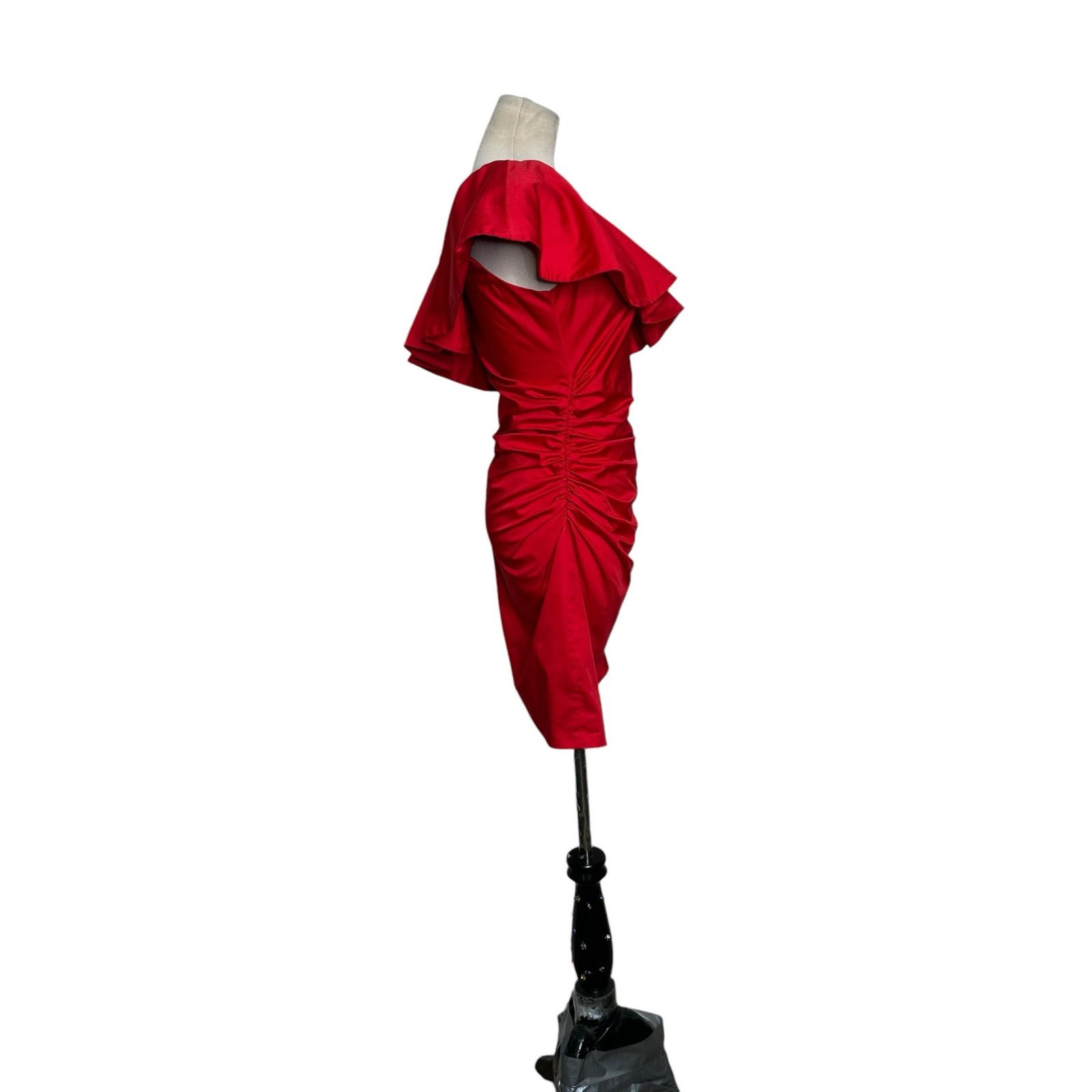 H&M H&M red one shoulder ruffled ruched mini dress size 4 Size S / US 4 / IT 40 - 12 Thumbnail