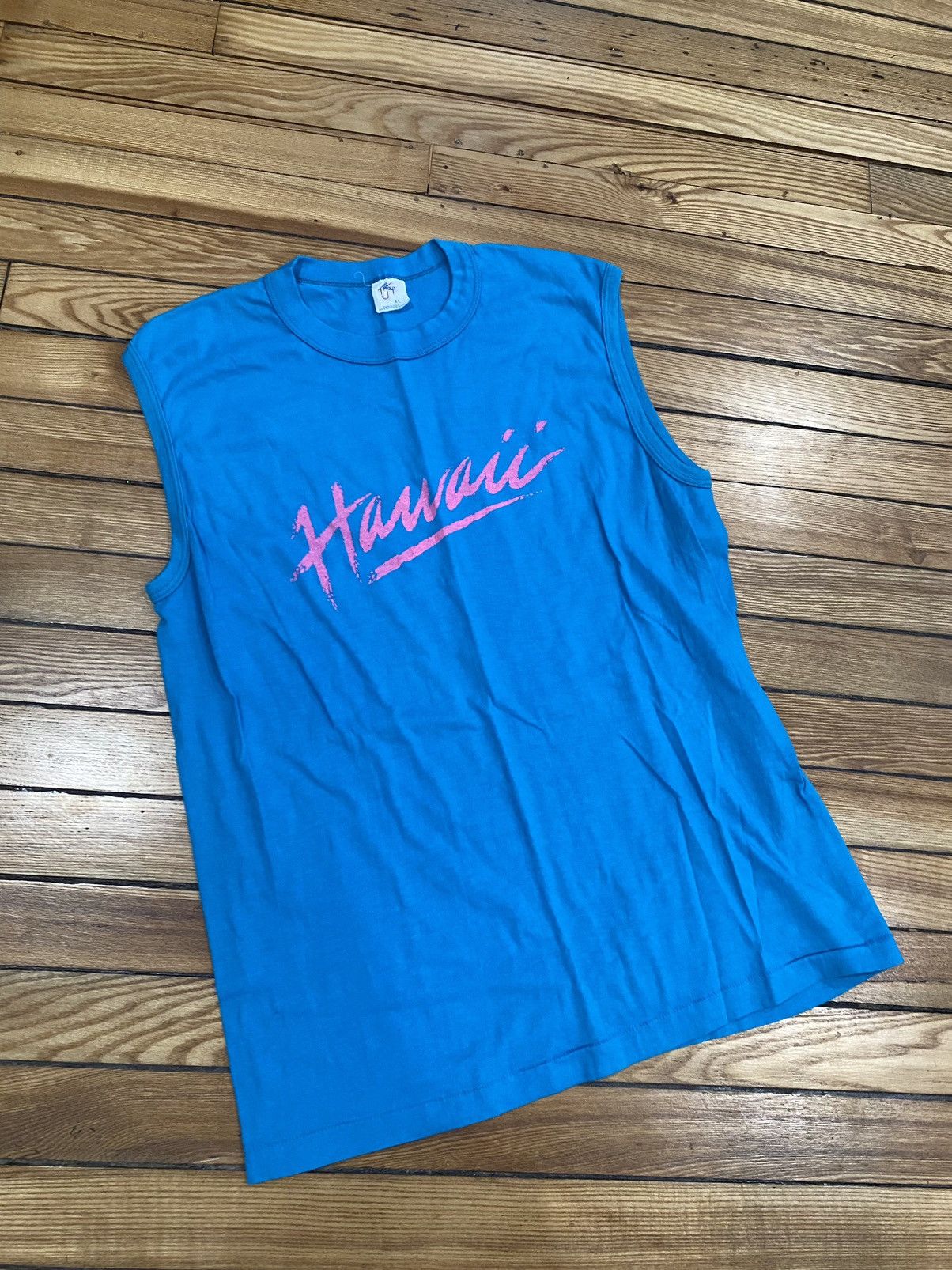 Vintage 1980s Hawaii muscle shirt Size US L / EU 52-54 / 3 - 1 Thumbnail