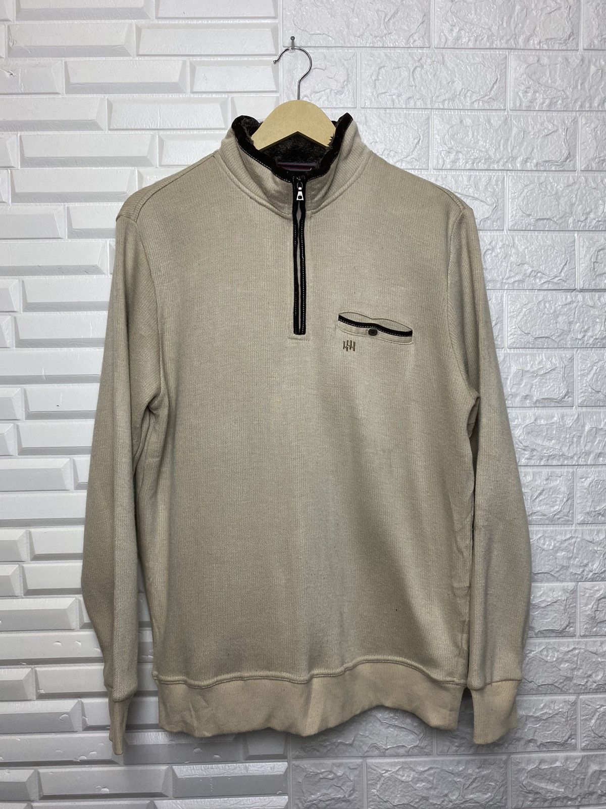 Japanese Brand × Kansai Yamamoto × Vintage KANSAI YAMAMOTO Sweater Half Zip Long Sleeve Size US M / EU 48-50 / 2 - 1 Thumbnail