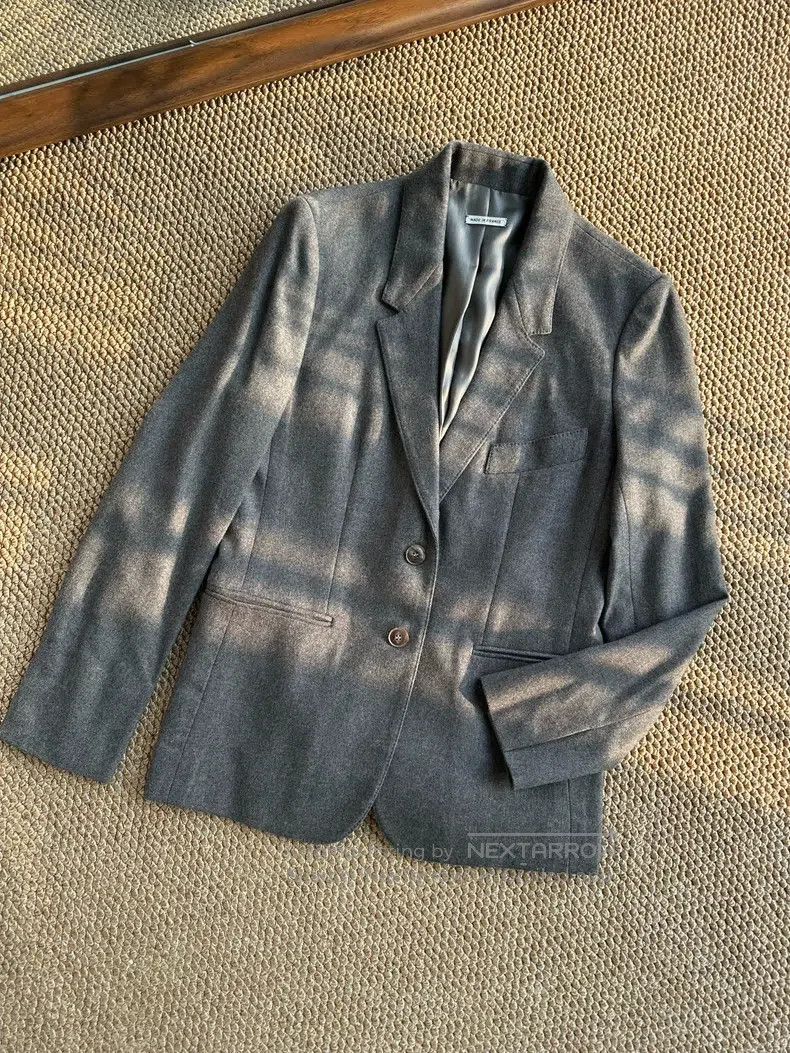 Hermes Hermes Cashmere Suit Jacket, Gray Size XXS / US 00 / IT 34 - 2 Thumbnail