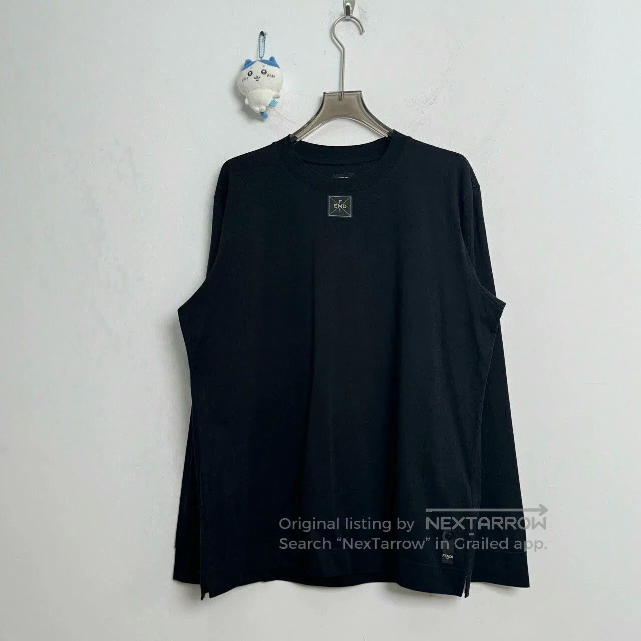 Fendi Fendi Black Long Sleeve Top with Logo. Size US L / EU 52-54 / 3 - 1 Thumbnail