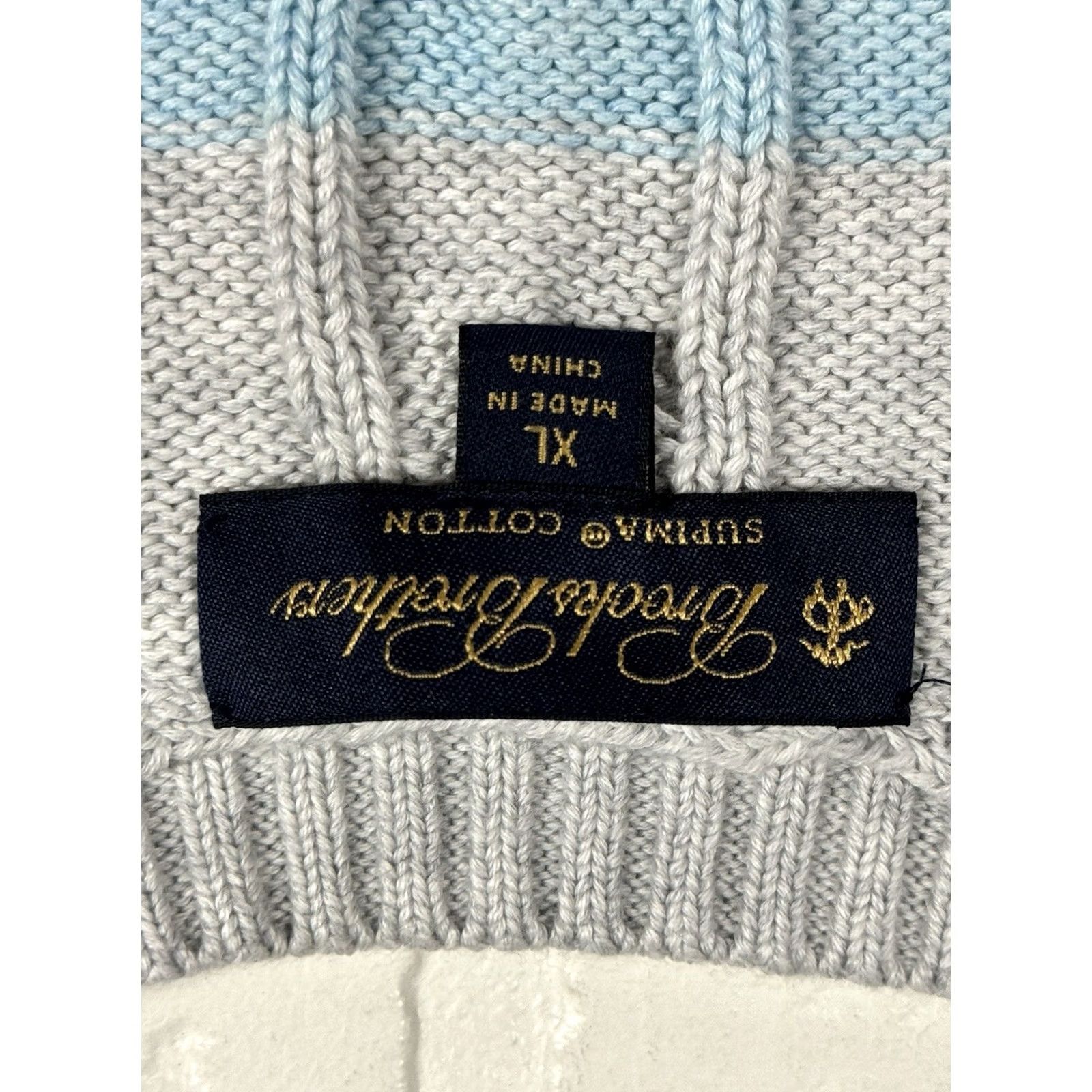Brooks Brothers Brooks Brothers Cable Knit Sweater Womens XL Pastel Striped Long Sleeve Supima Pullover Crew Neck Casual Travel Business Size XL / US 12-14 / IT 48-50 - 3 Thumbnail