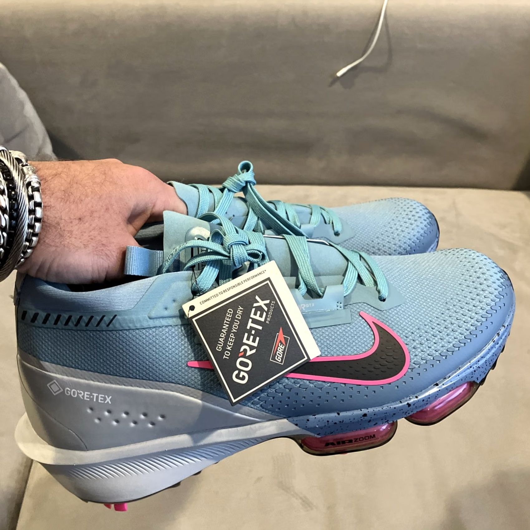 Nike Nike Air Zoom Infinity Tour 2 Golf GORE-TEX Turquoise Hyper Pink Size 12 Mens Shoes Size US 12 / EU 45 - 2 Thumbnail