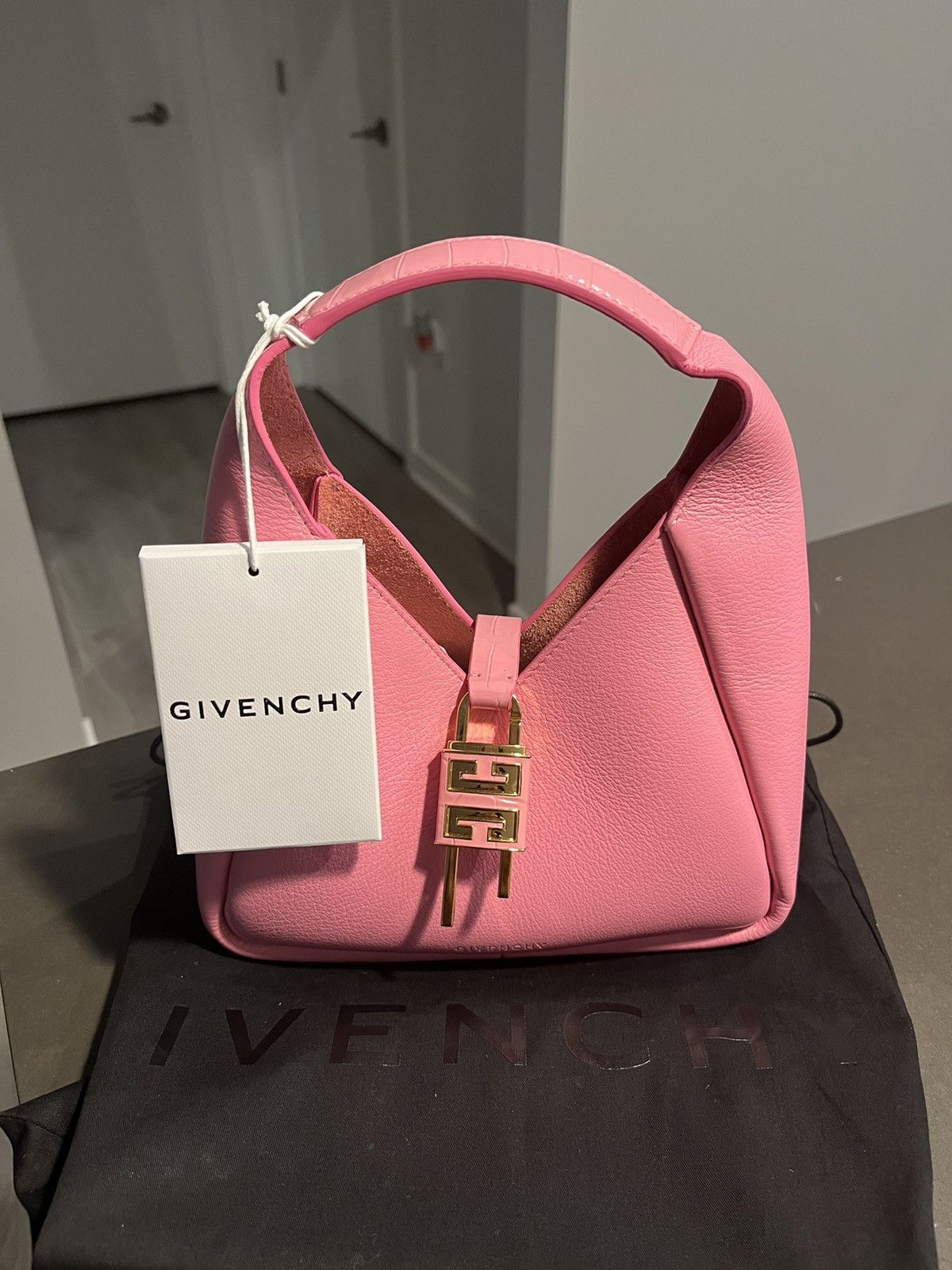 image of Givenchy Mini G Hobo Bag in Pink, Women's