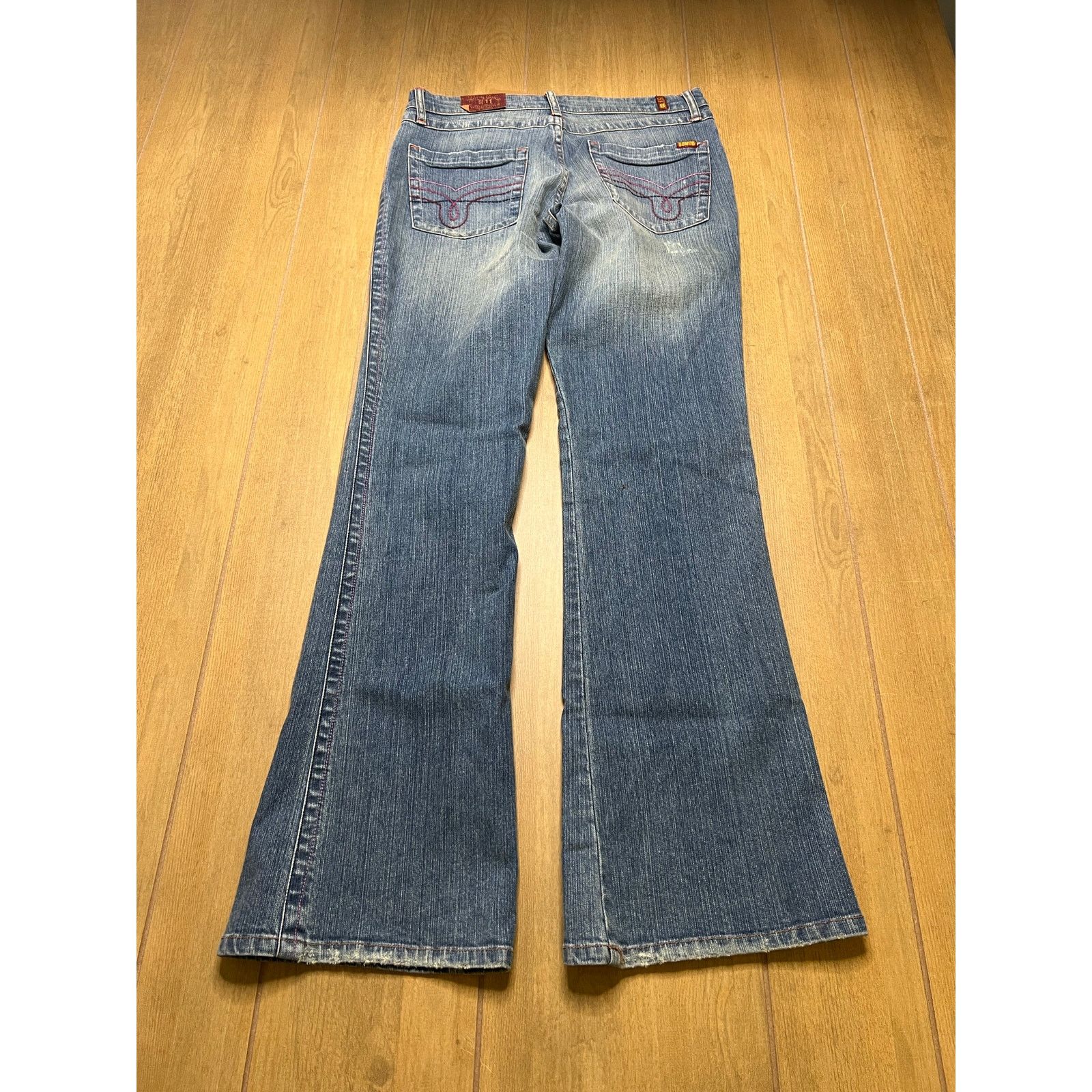 Vintage Vintage Bongo Flare Jeans Womens Size 11 Y2K Low Rise Size 31" - 3 Thumbnail