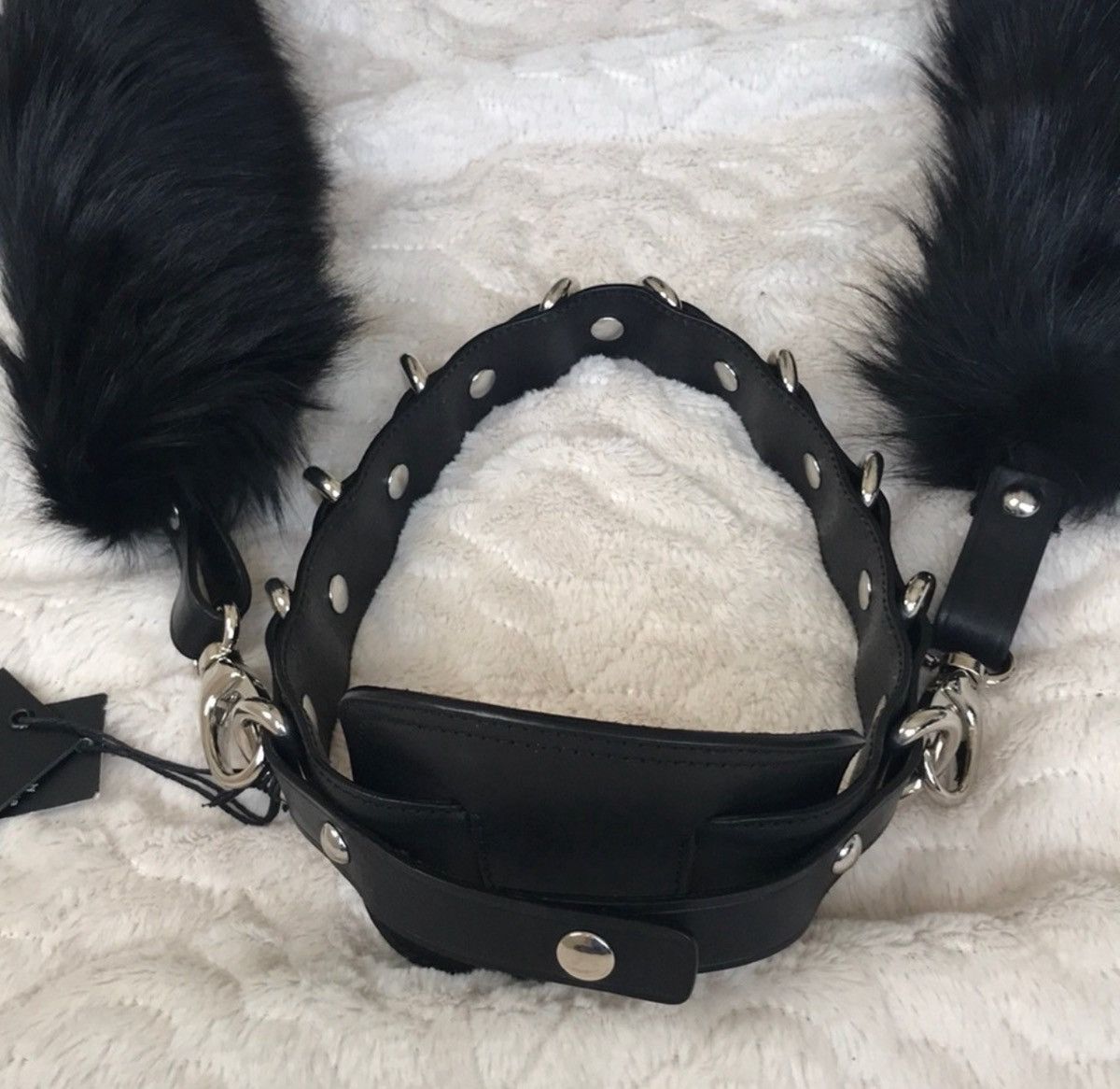 Dsquared2 Iconic Shoulder leather strap with fur tail Size ONE SIZE - 7 Thumbnail