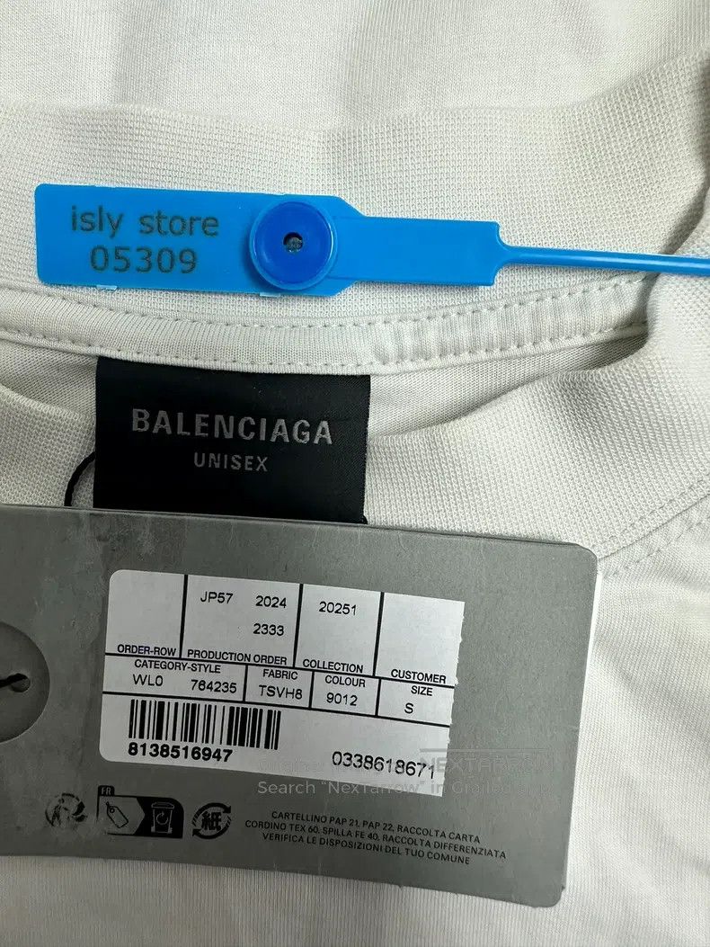 Balenciaga Balenciaga Printed Short Sleeve Crewneck Size US S / EU 44-46 / 1 - 4 Thumbnail
