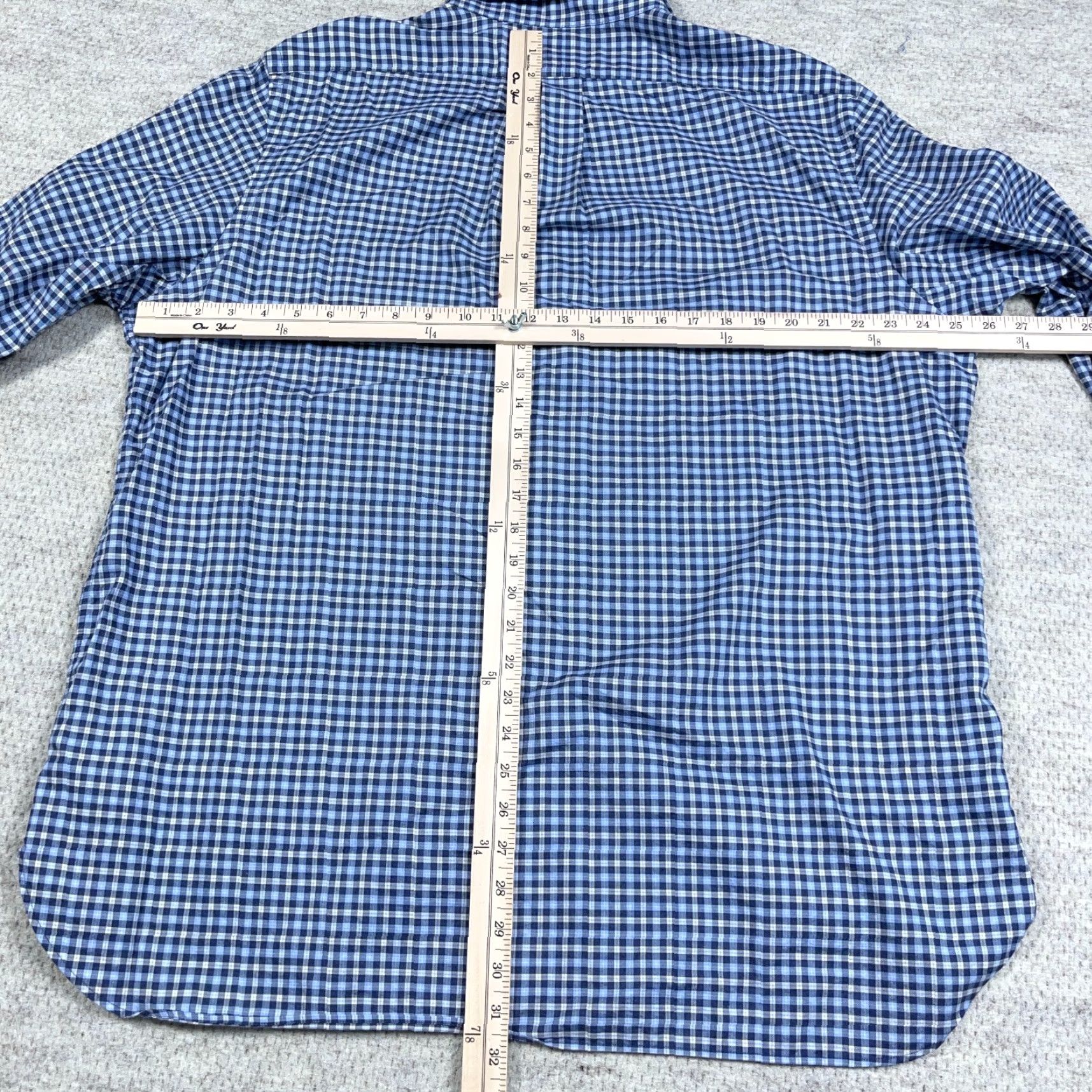 Ralph Lauren Ralph Lauren Shirt Men XXL 2XL Blue Plaid Button-Up Classic Fit Cotton Dress Size 48R - 6 Thumbnail