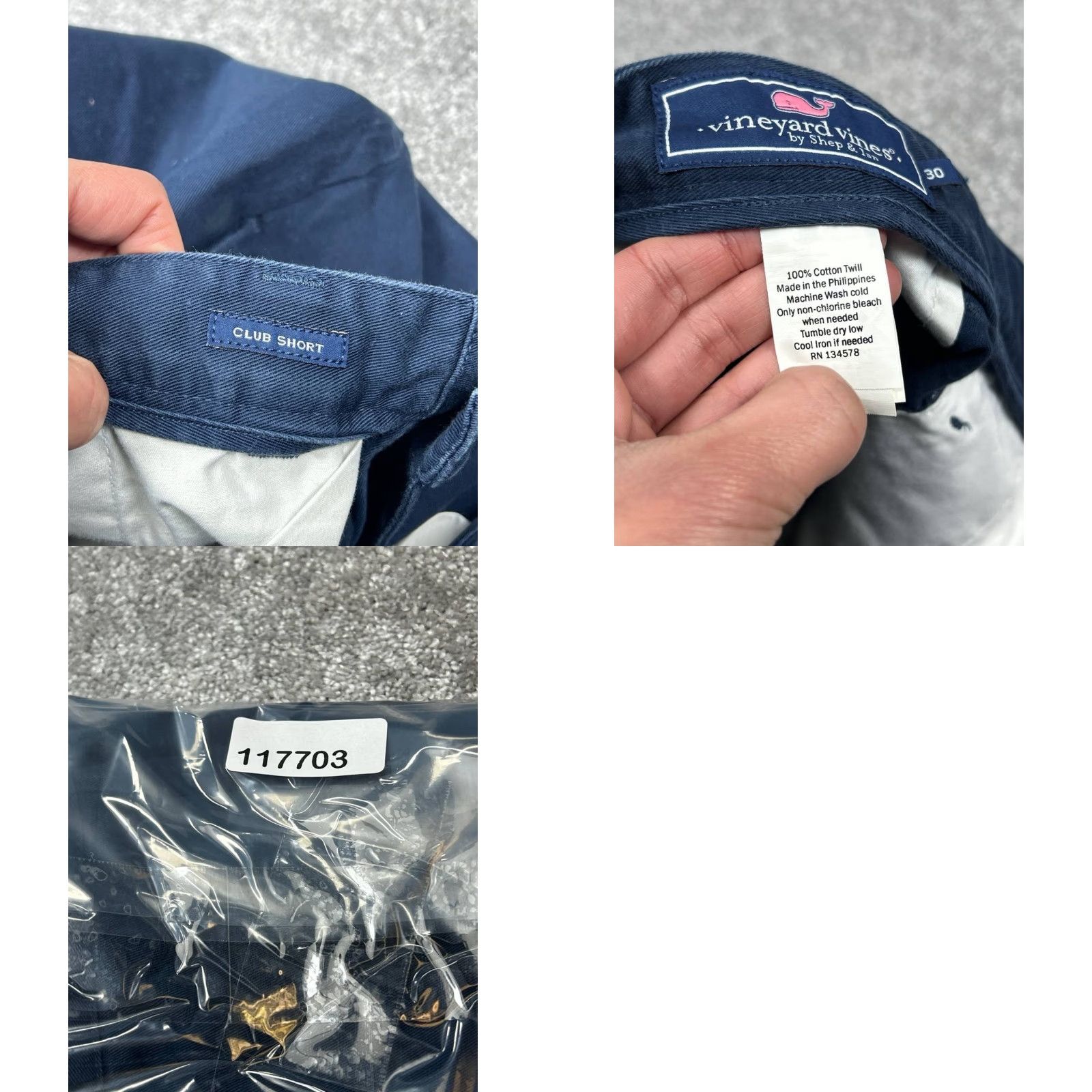 Vineyard Vines Vineyard Vines Club Chino Shorts Mens 30 Blue Cotton Twill Mid Rise Performance Short Size US 30 / EU 46 - 8 Thumbnail