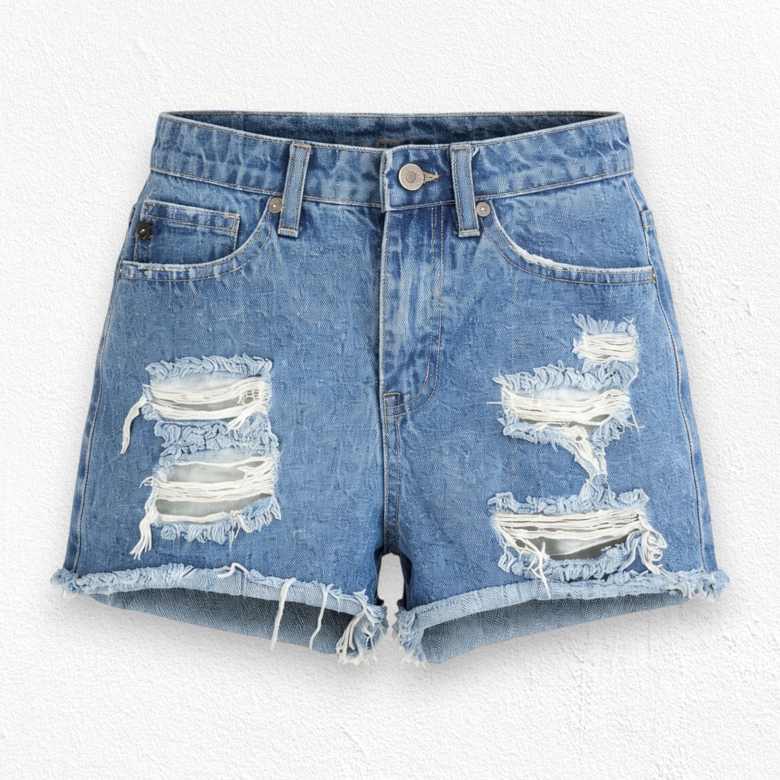 Other Light Wash Distressed Denim Cut Off Shorts Size 25 Size 25" / US 0 / IT 36 - 1 Thumbnail