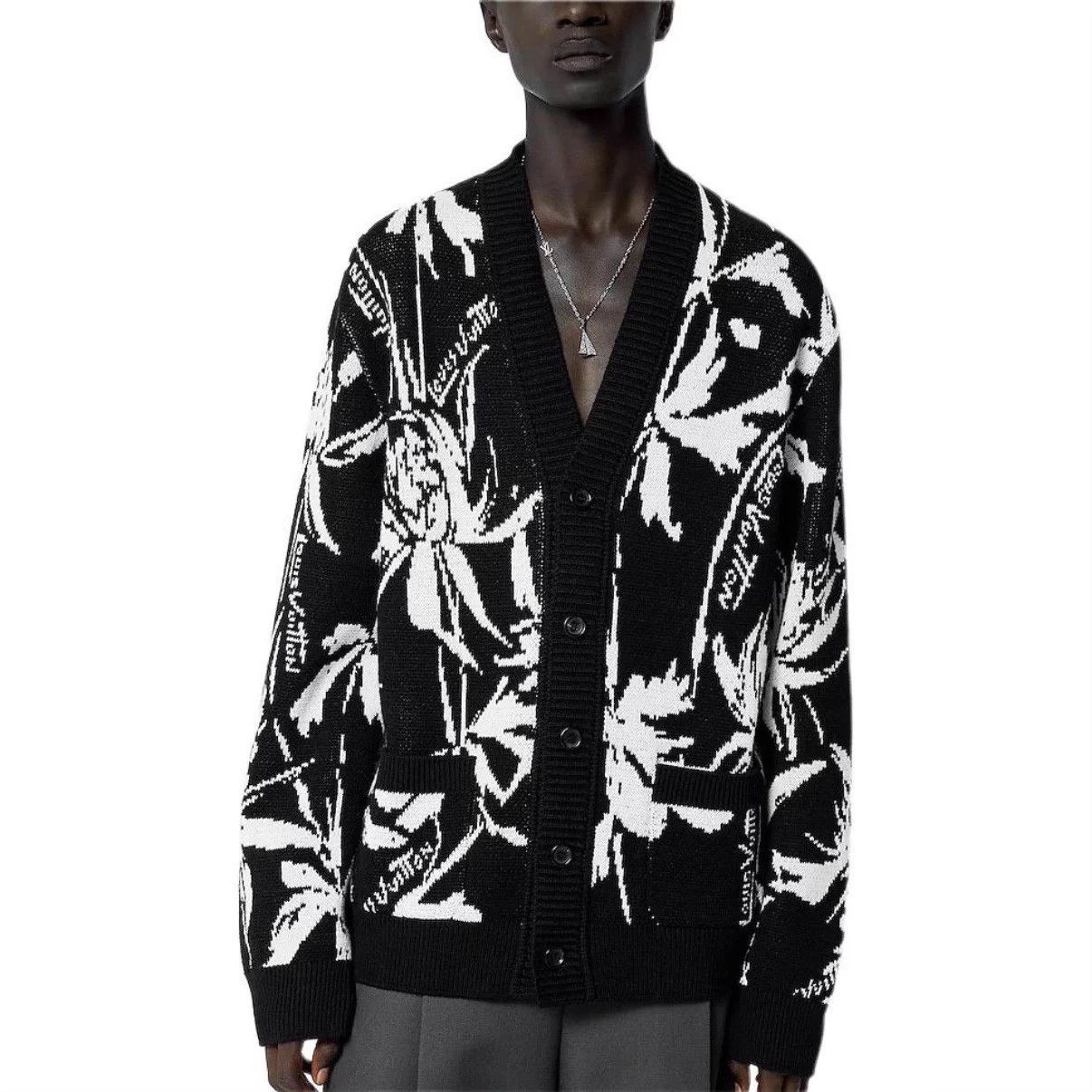 Louis Vuitton LV knit cardigan black coconut tree jacquard S Size US S / EU 44-46 / 1 - 6 Thumbnail