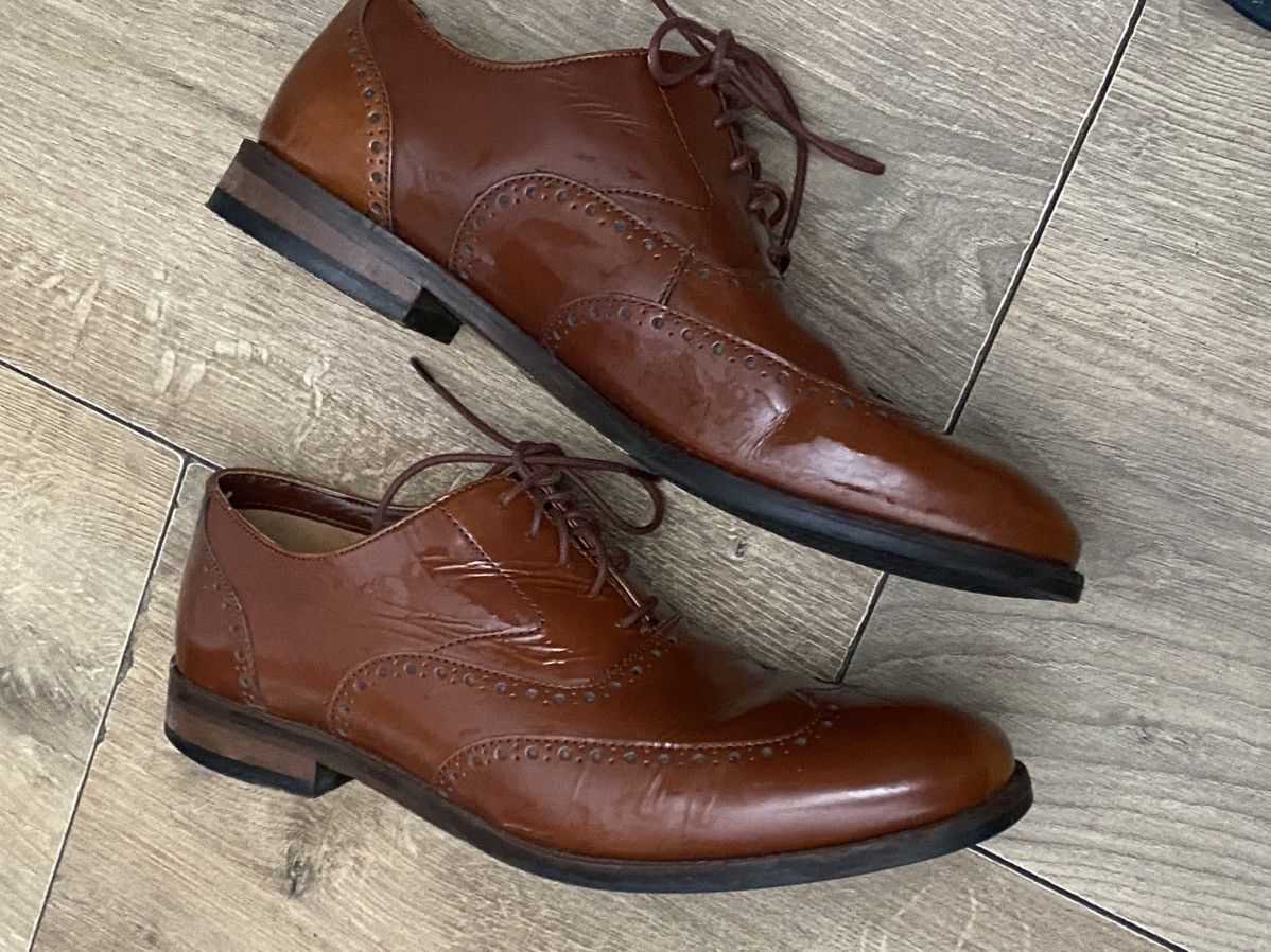 Clarks Clarks Brown Leather Brogue Oxford Shoes (EU 42.5) Like New Size US 9 / EU 42 - 3 Thumbnail