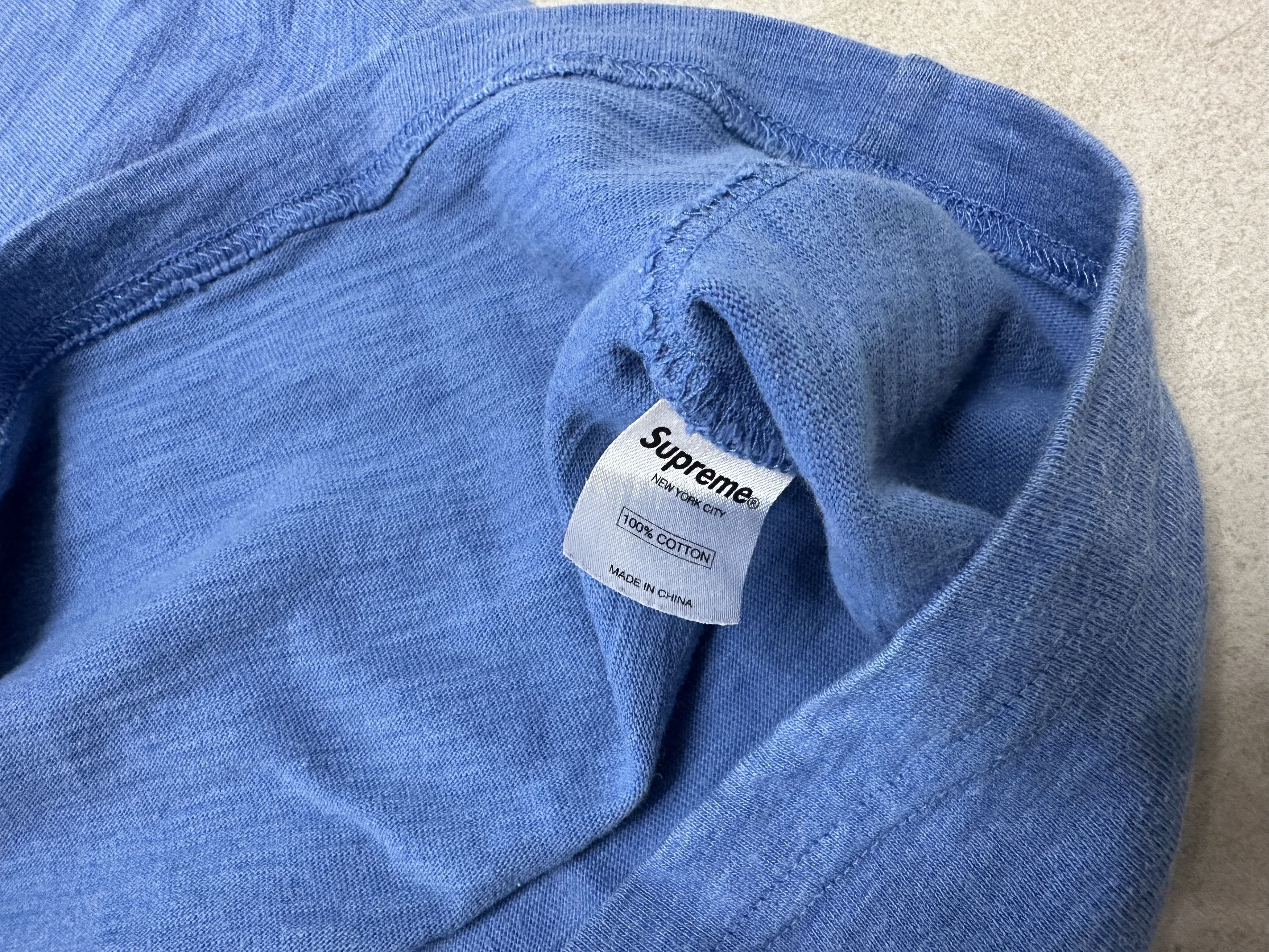 Supreme Supreme Heather Blue S/S Pocket T-Shirt size XL Size US XL / EU 56 / 4 - 4 Thumbnail
