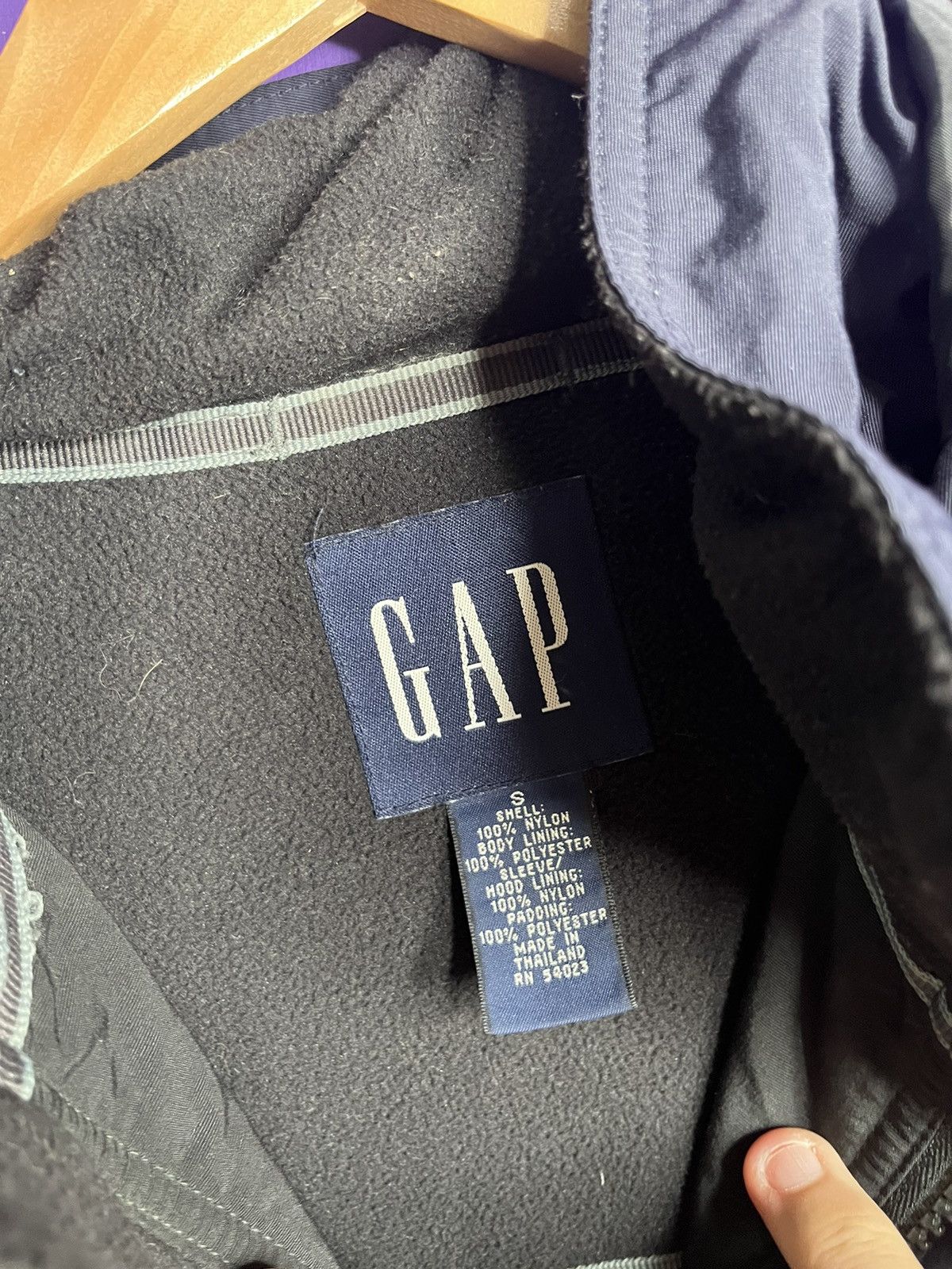 Gap × Vintage Vintage 00s GAP fleece lined rain jacket Size US L / EU 52-54 / 3 - 4 Thumbnail