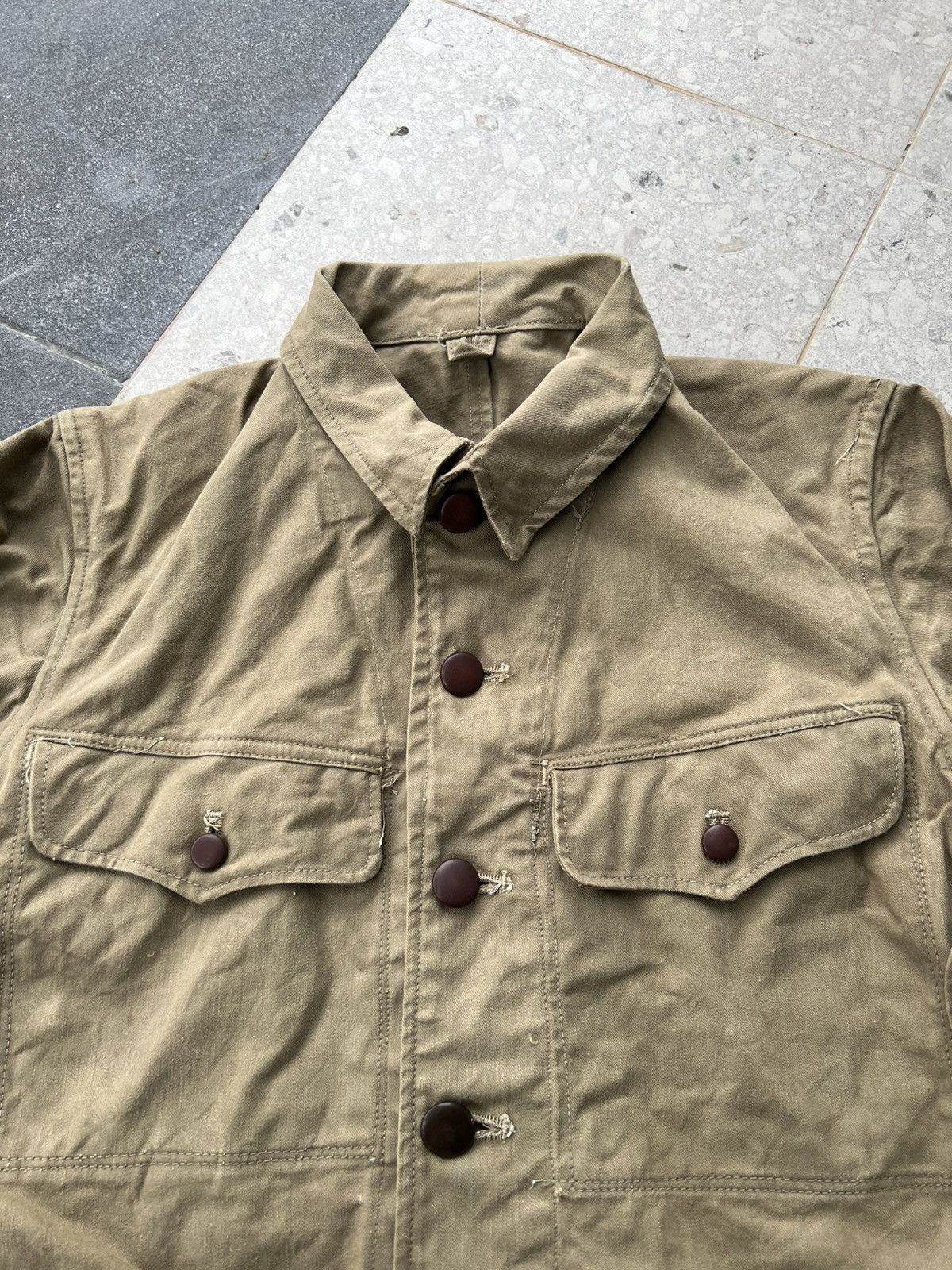 Japanese Brand × Vintage 40s Vintage Japanese army military jacket kanji Size US M / EU 48-50 / 2 - 2 Thumbnail
