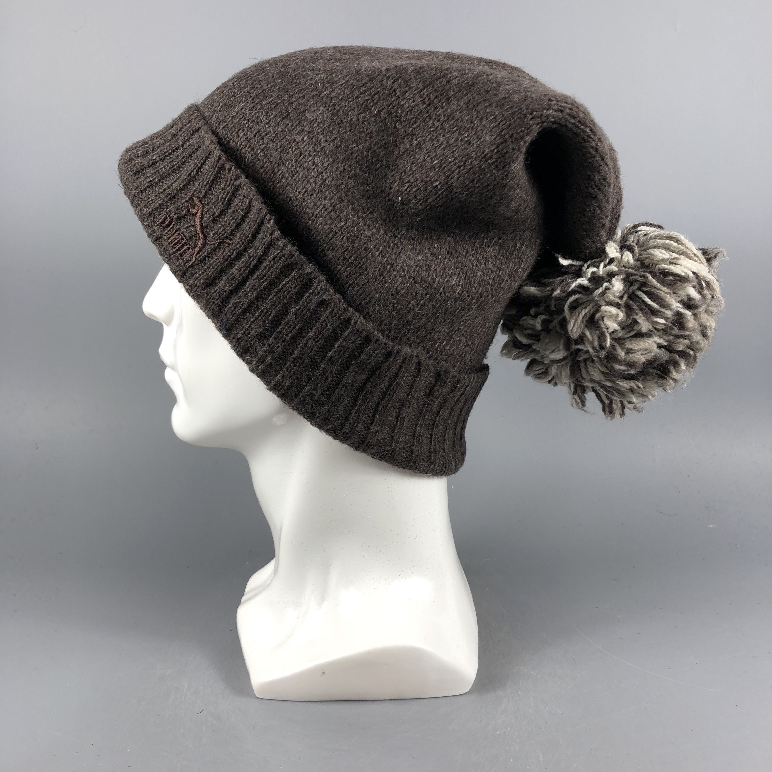 Puma × Vintage Puma Bobble Beanie Snow Hat Snow Cap -D1053 Size ONE SIZE - 2 Thumbnail