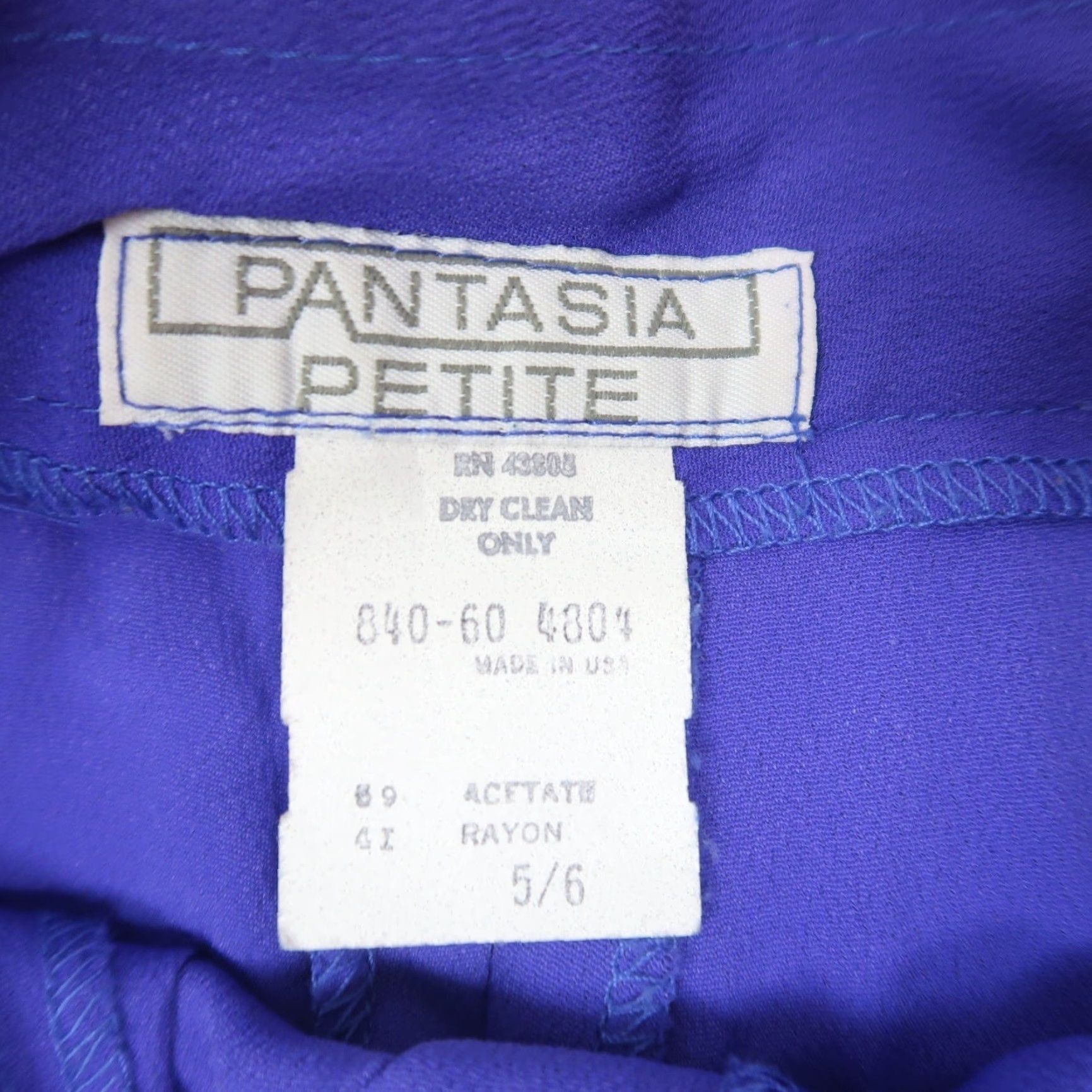 Vintage VINTAGE Pantasia Royal Purple Pleat Front High Rise Straight Pants 24" XS Regular Inseam 27" Women 80s Size 26" / US 2 / IT 38 - 4 Thumbnail