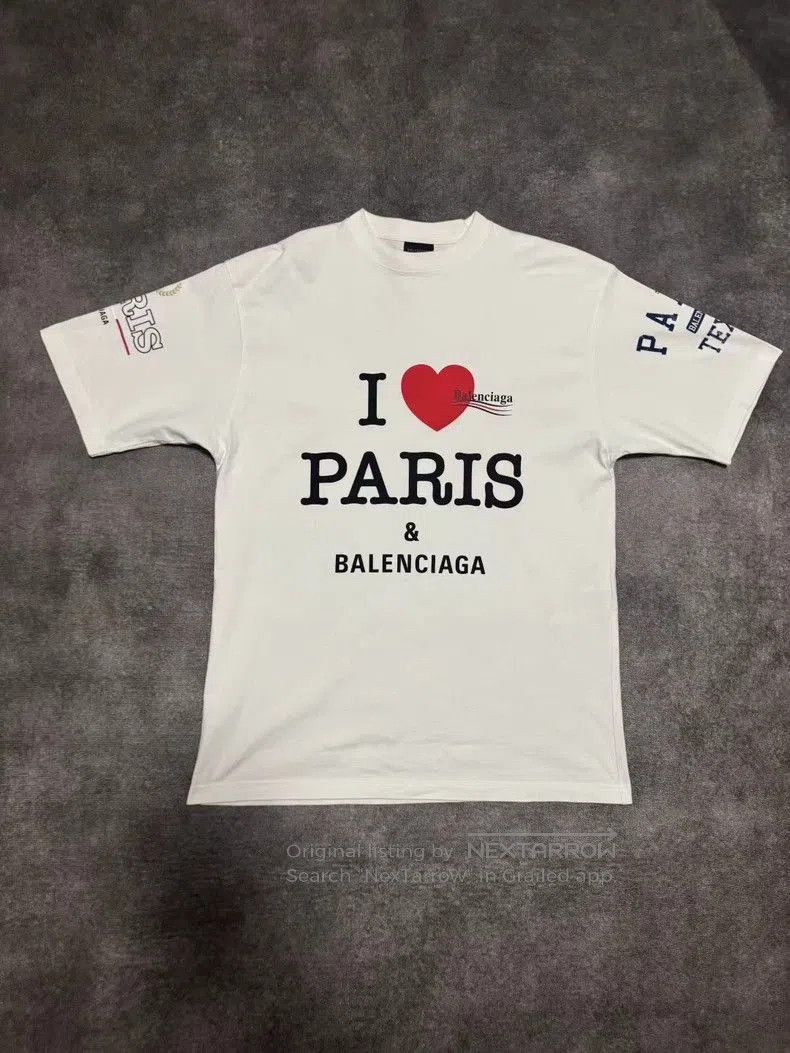 Balenciaga Balenciaga Paris Print White Short Sleeve T-shirt. Size US XS / EU 42 / 0 - 1 Thumbnail