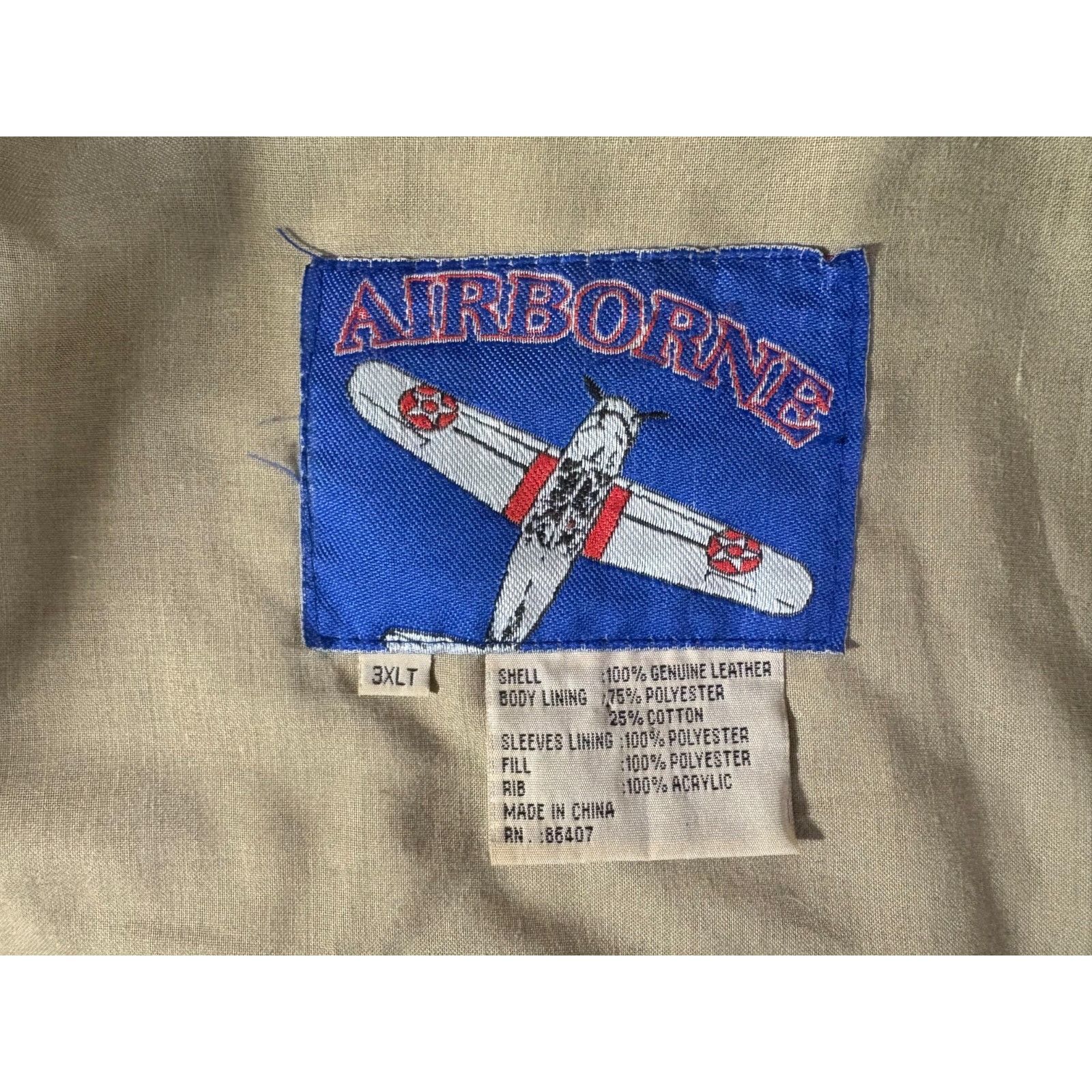 Other Airborne Leathers Lined Flight Bomber Jacket Size 3XL color Size US XXL / EU 58 / 5 - 2 Thumbnail
