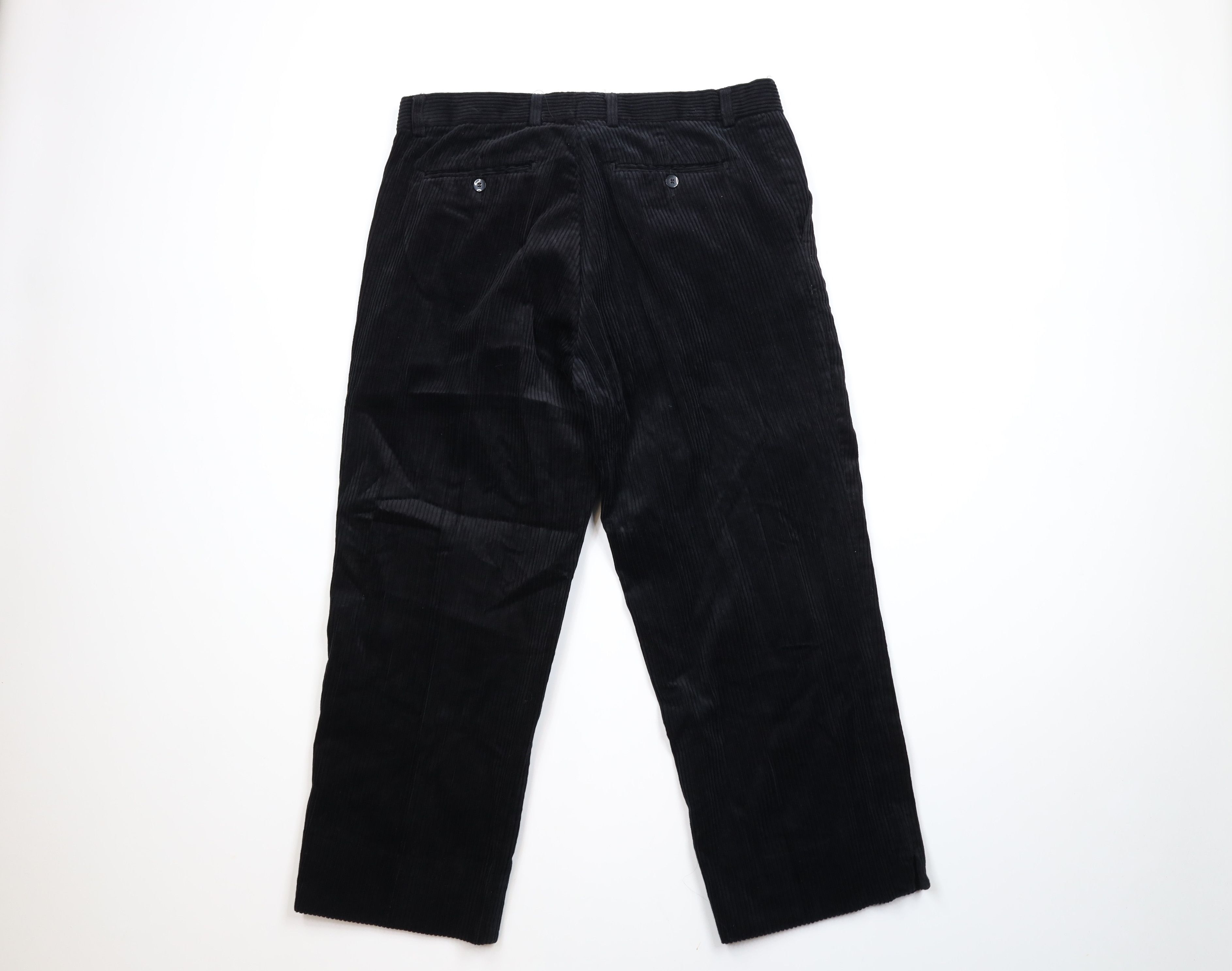Vintage Vintage 90s Streetwear Wide Leg Corduroy Chino Pants Black Size US 36 / EU 52 - 8 Thumbnail