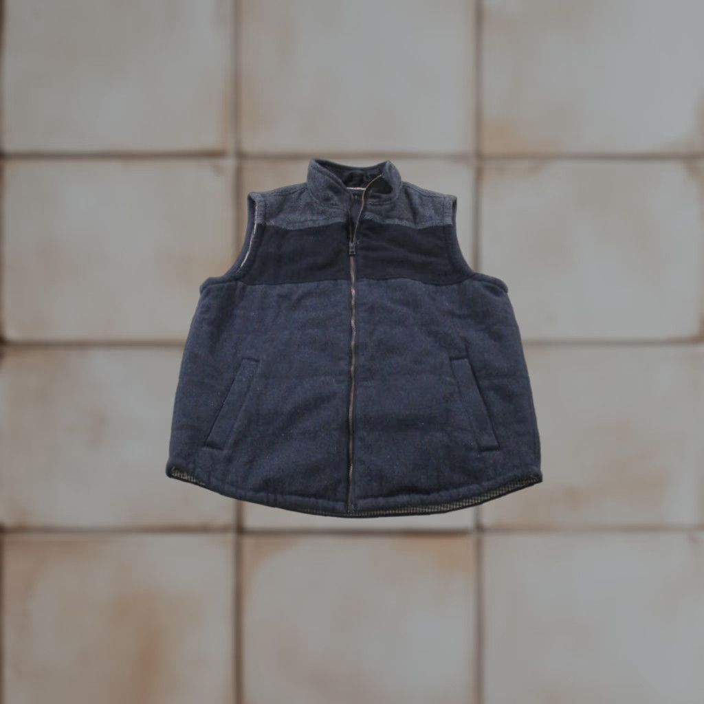 prAna Gray Wool Blend Full Zip Vest Mens Medium Casual Hiking