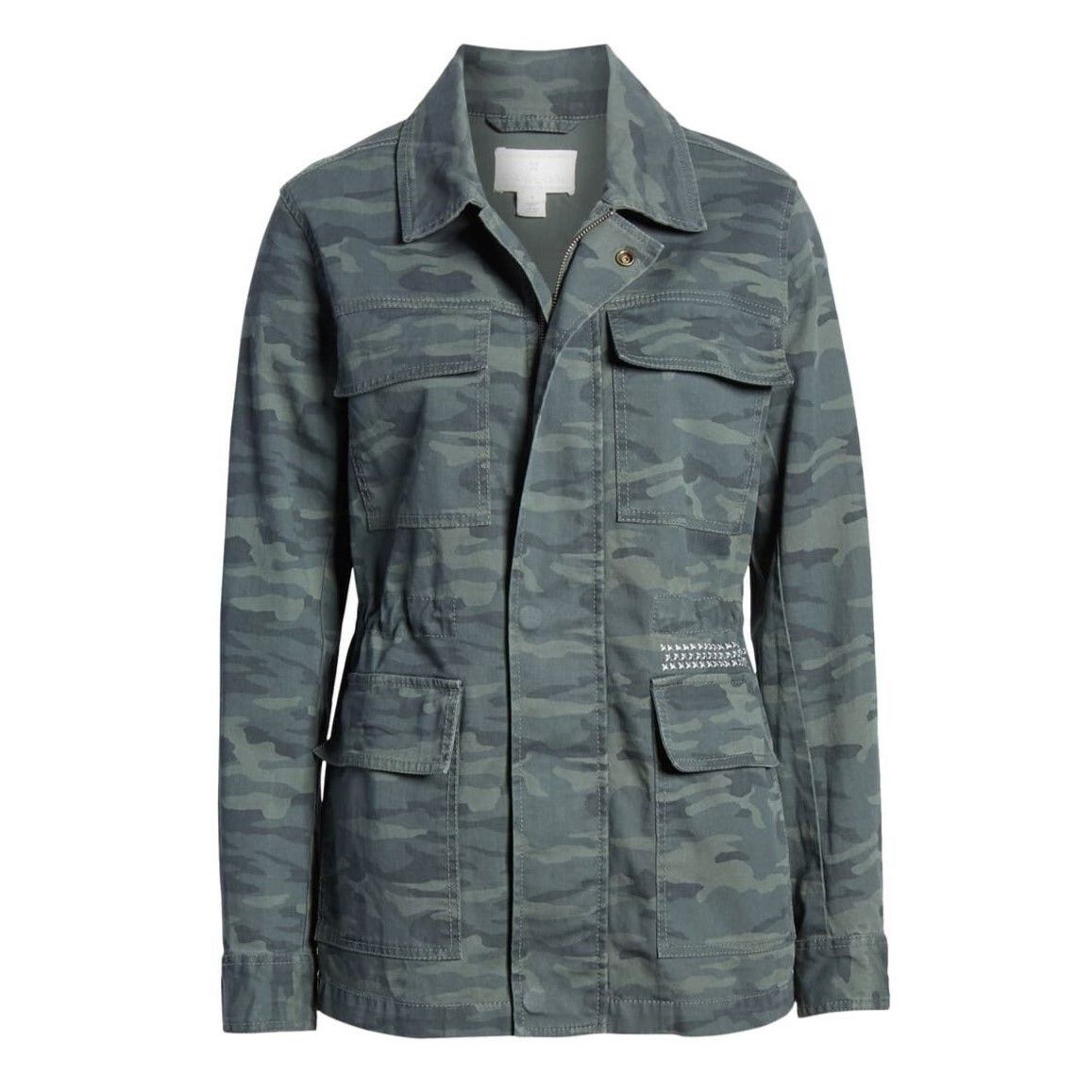 Other Metallic Stretch Utility Jacket in Olive British Camo Size M / US 6-8 / IT 42-44 - 1 Thumbnail