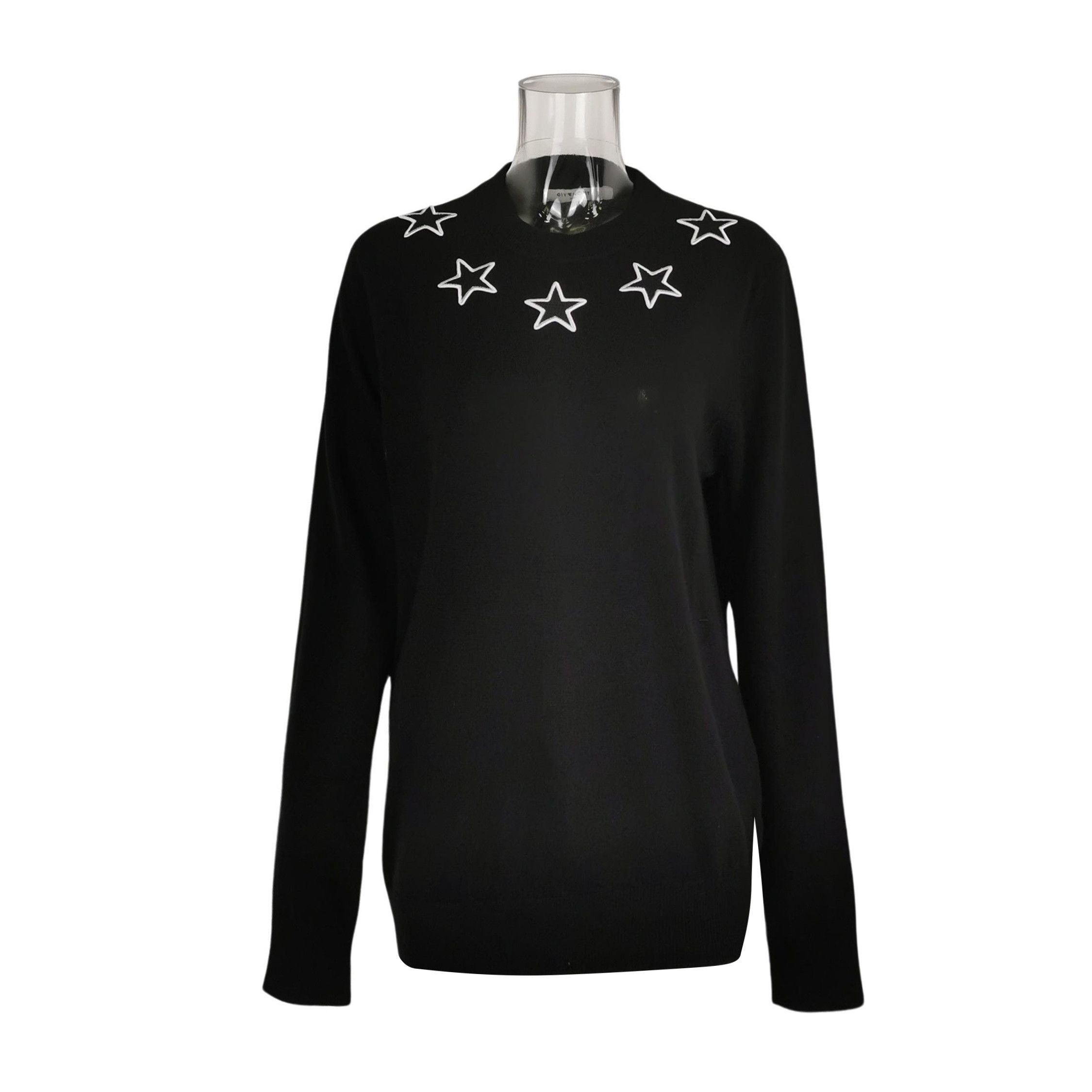Givenchy × Luxury Givenchy Star embroidered black sweater Men's