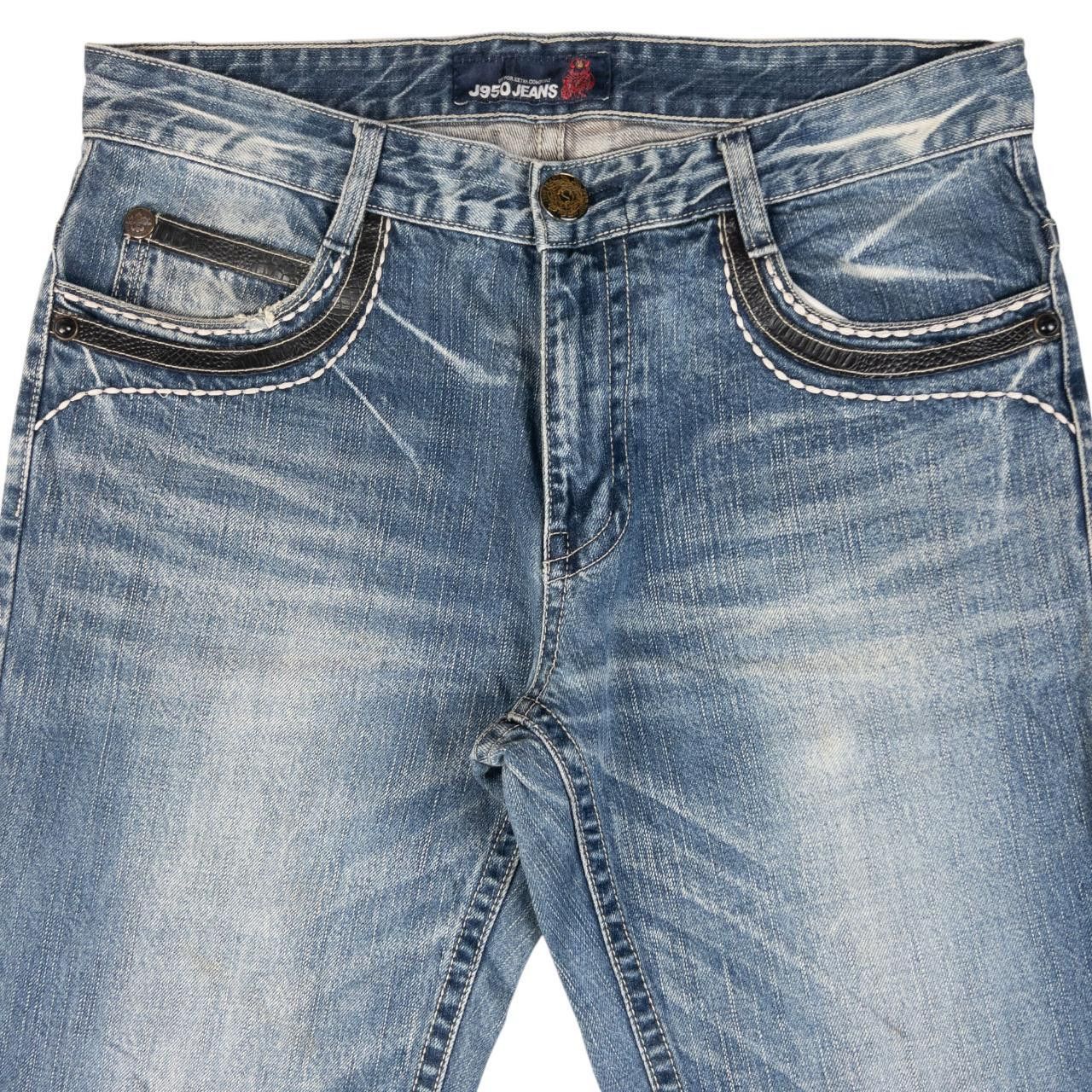 Other Vintage J950 Embroidered Skull Japanese Denim Jeans Size W35 Size US 35 - 4 Thumbnail