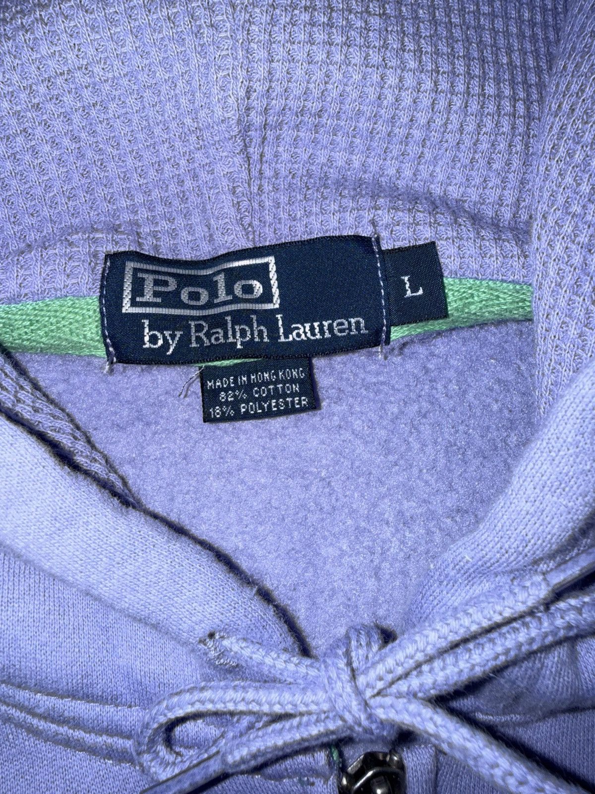 Polo Ralph Lauren Vintage Polo Ralph Lauren Light Purple Full Zip Hoodie Size US L / EU 52-54 / 3 - 6 Thumbnail