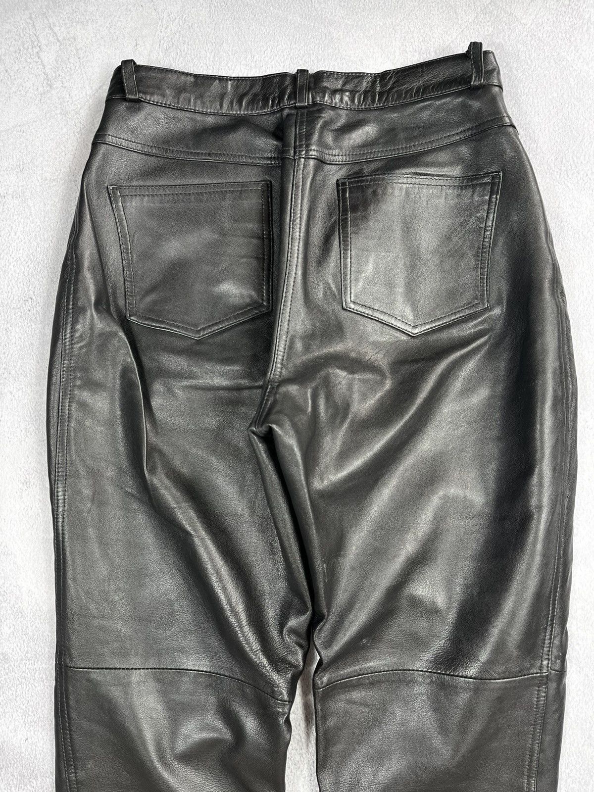 Genuine Leather × Leather × Vintage Vintage Y2K leather biker unisex pants avant garde opium Size US 30 / EU 46 - 11 Thumbnail