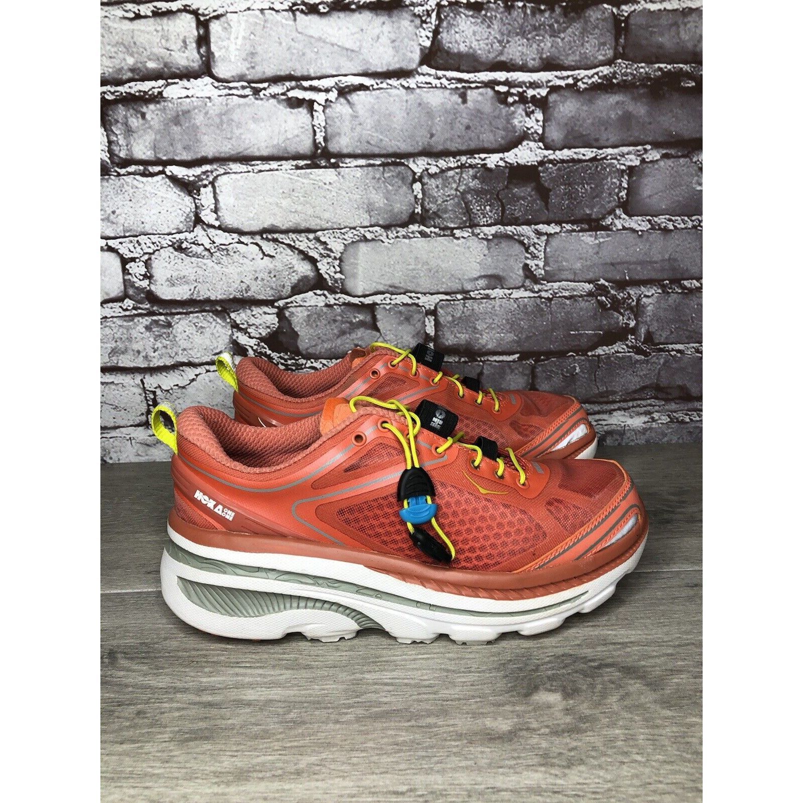Hoka Hoka One One Bondi 3 Coral Orange Synthetic Lace Up Gym Runn Size US 7.5 / IT 37.5 - 11 Thumbnail