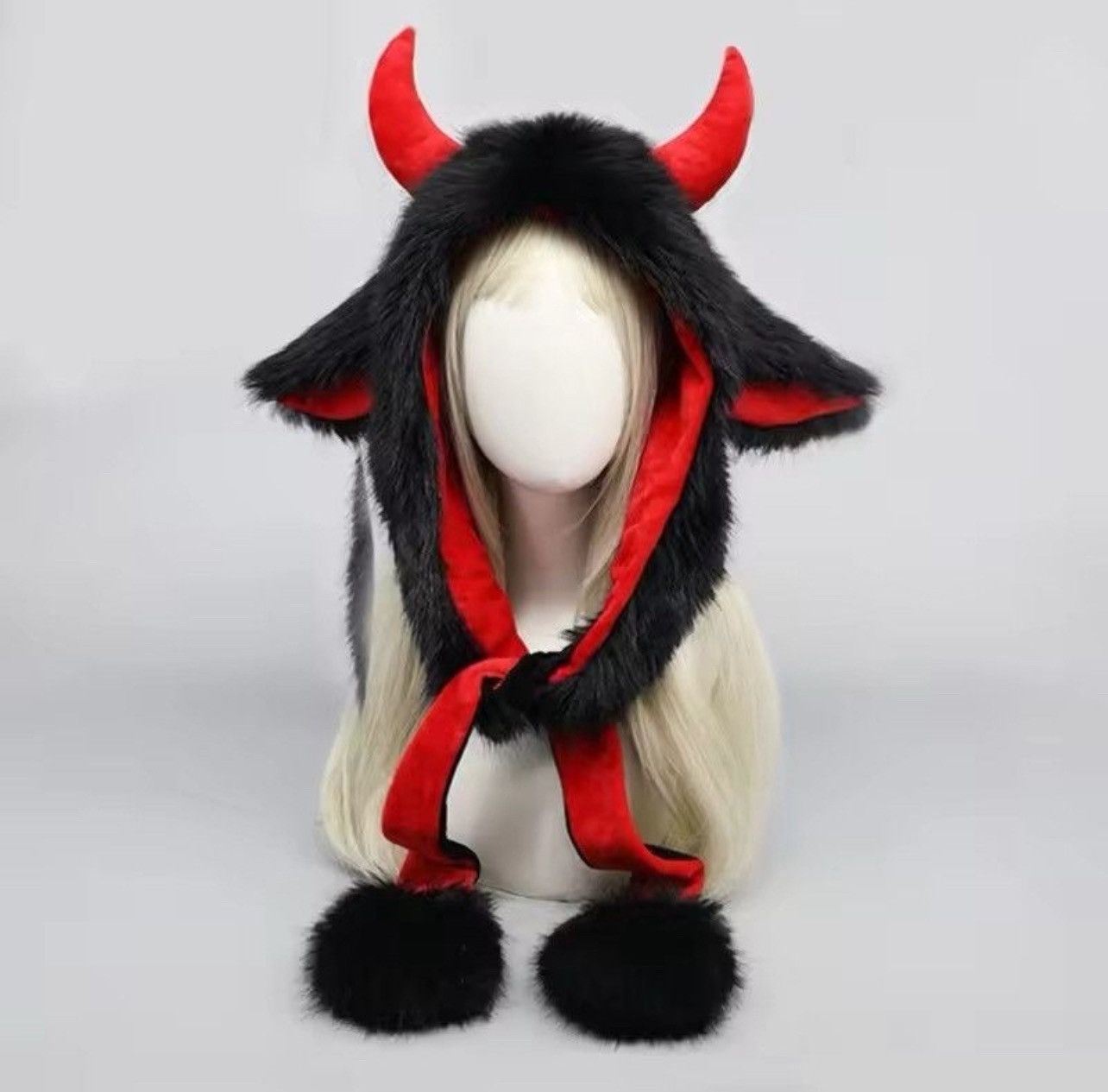 Japanese Brand Animal Yak Ear Hooded Winter Faux Fur Hat Size ONE SIZE - 3 Thumbnail