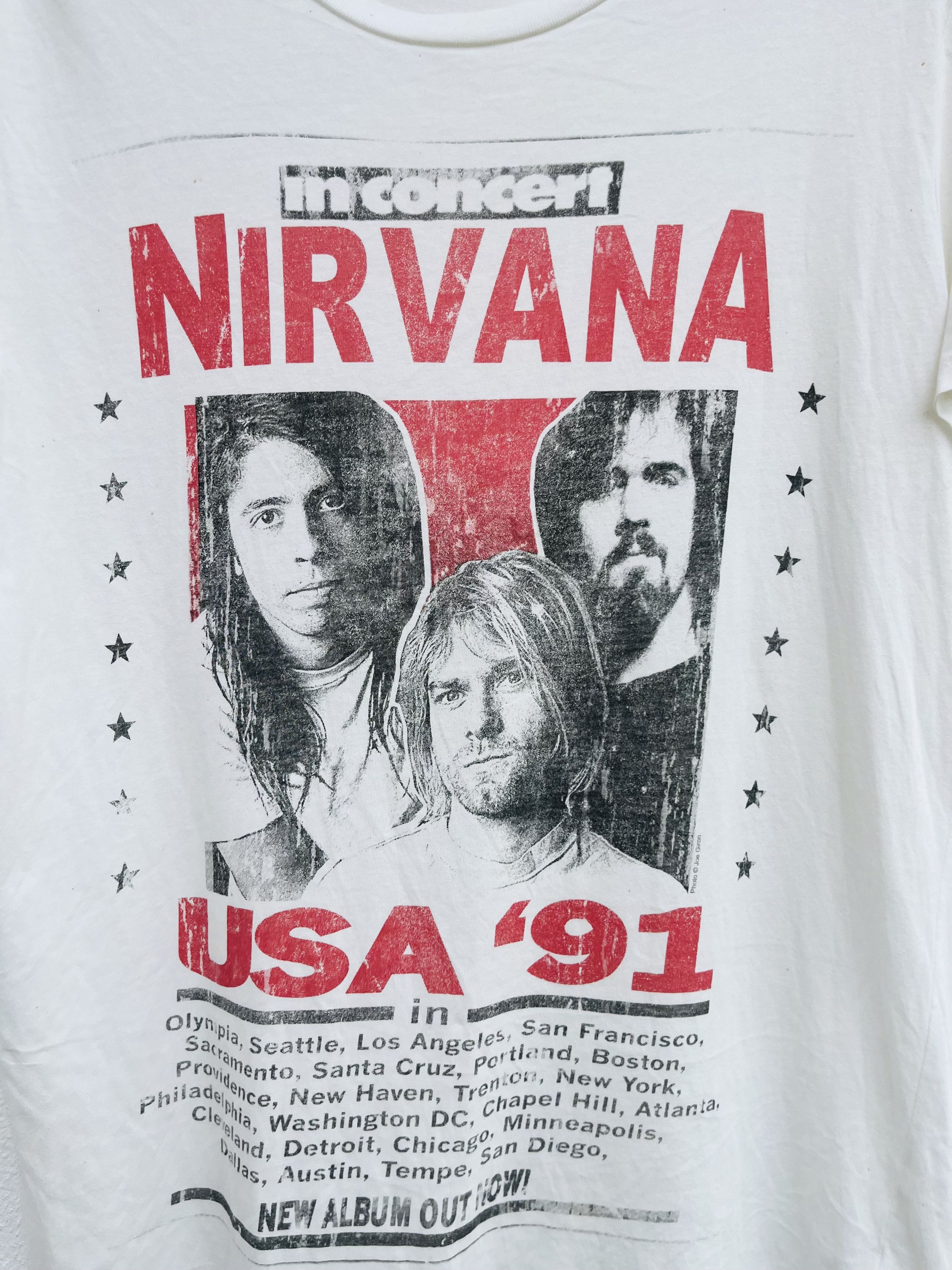Band Tees Nirvana 90s In Concert USA Designer Style Size US L / EU 52-54 / 3 - 3 Thumbnail