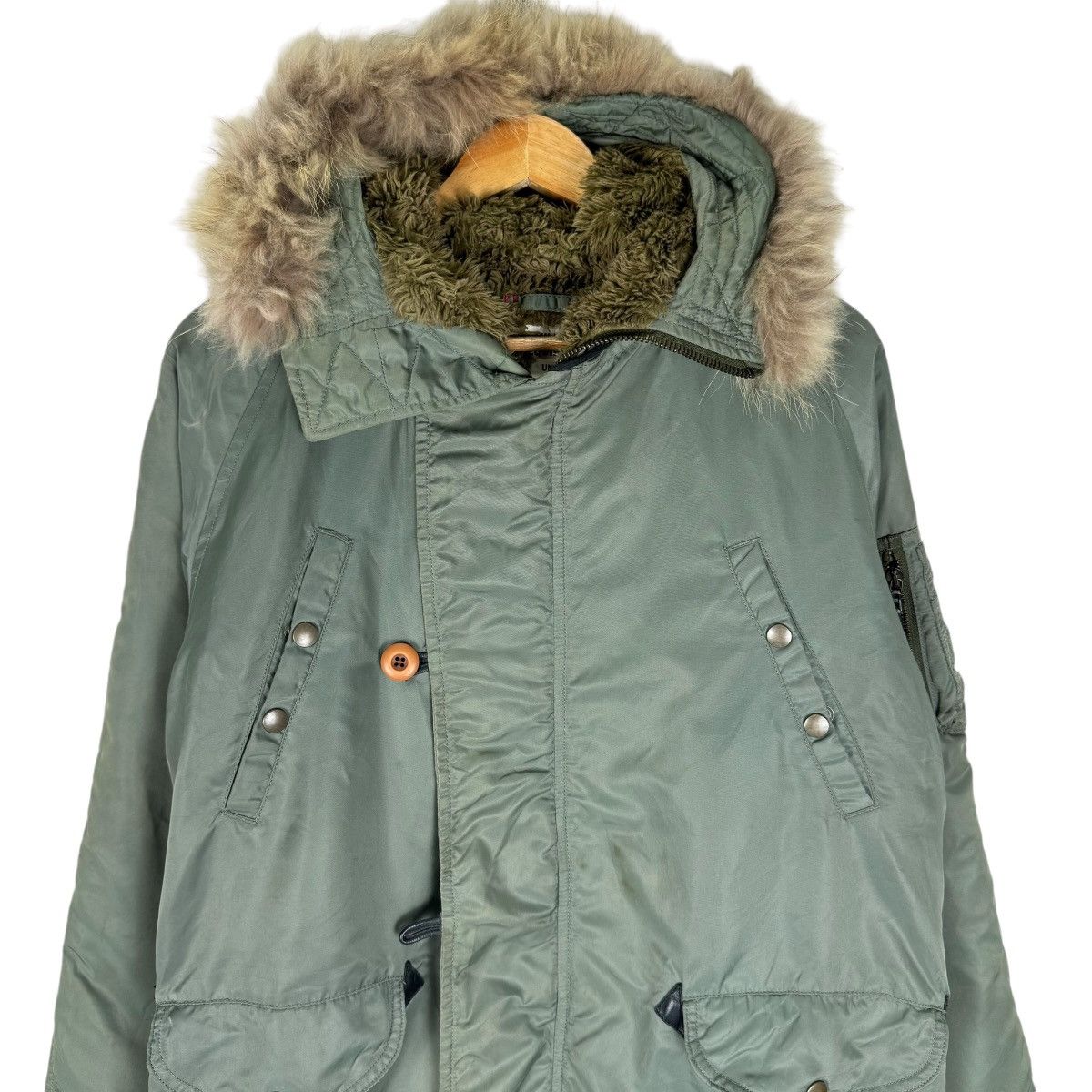 Blue Blue Japan ☀️GAIJIN MADE FUR HOODIE MILITARY PARKA JACKET Size US M / EU 48-50 / 2 - 3 Thumbnail