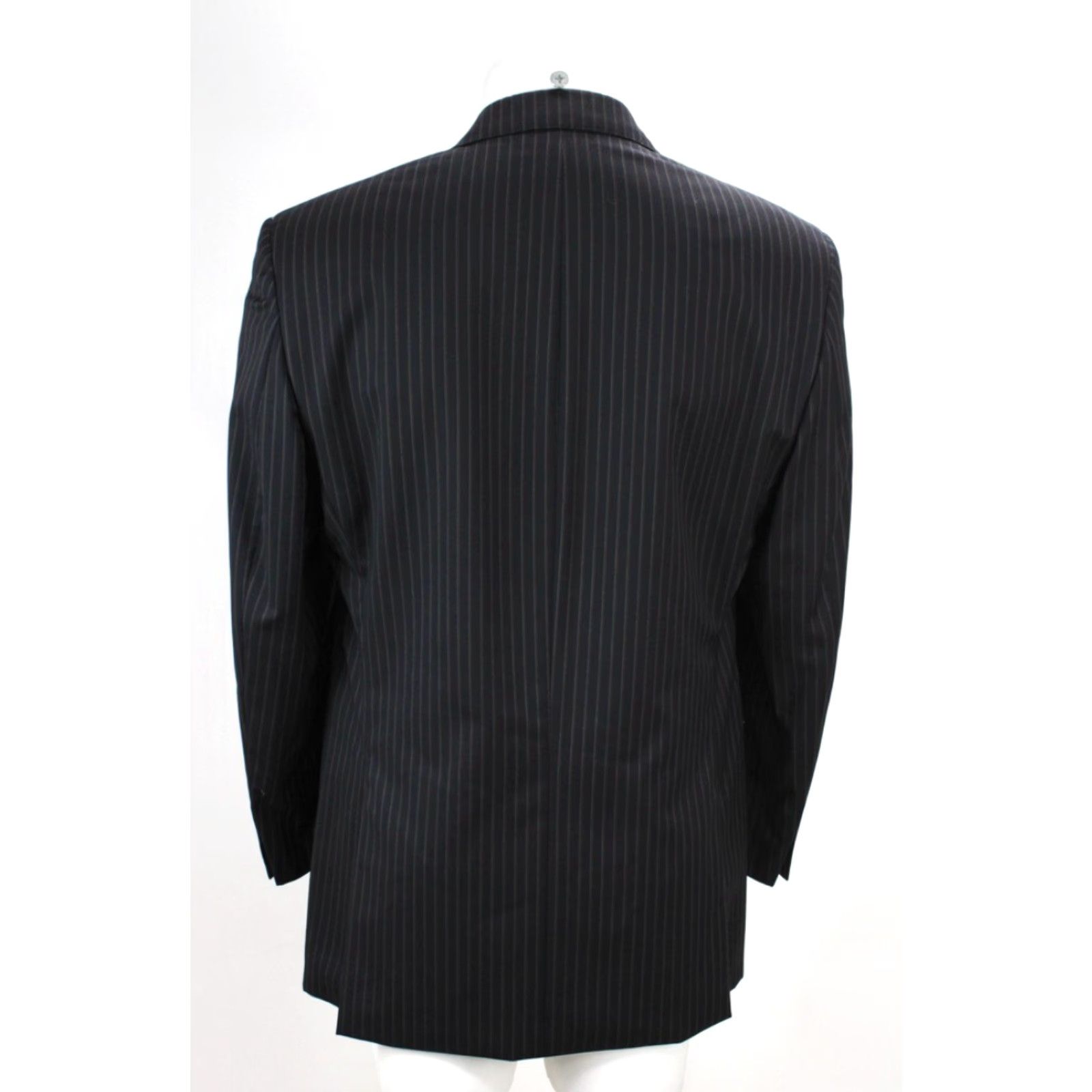Sean John VINTAGE Sean John Wool Suit Jacket Men's 40R Black Pin Stripe Lined Business Stylish Size 40R - 3 Thumbnail