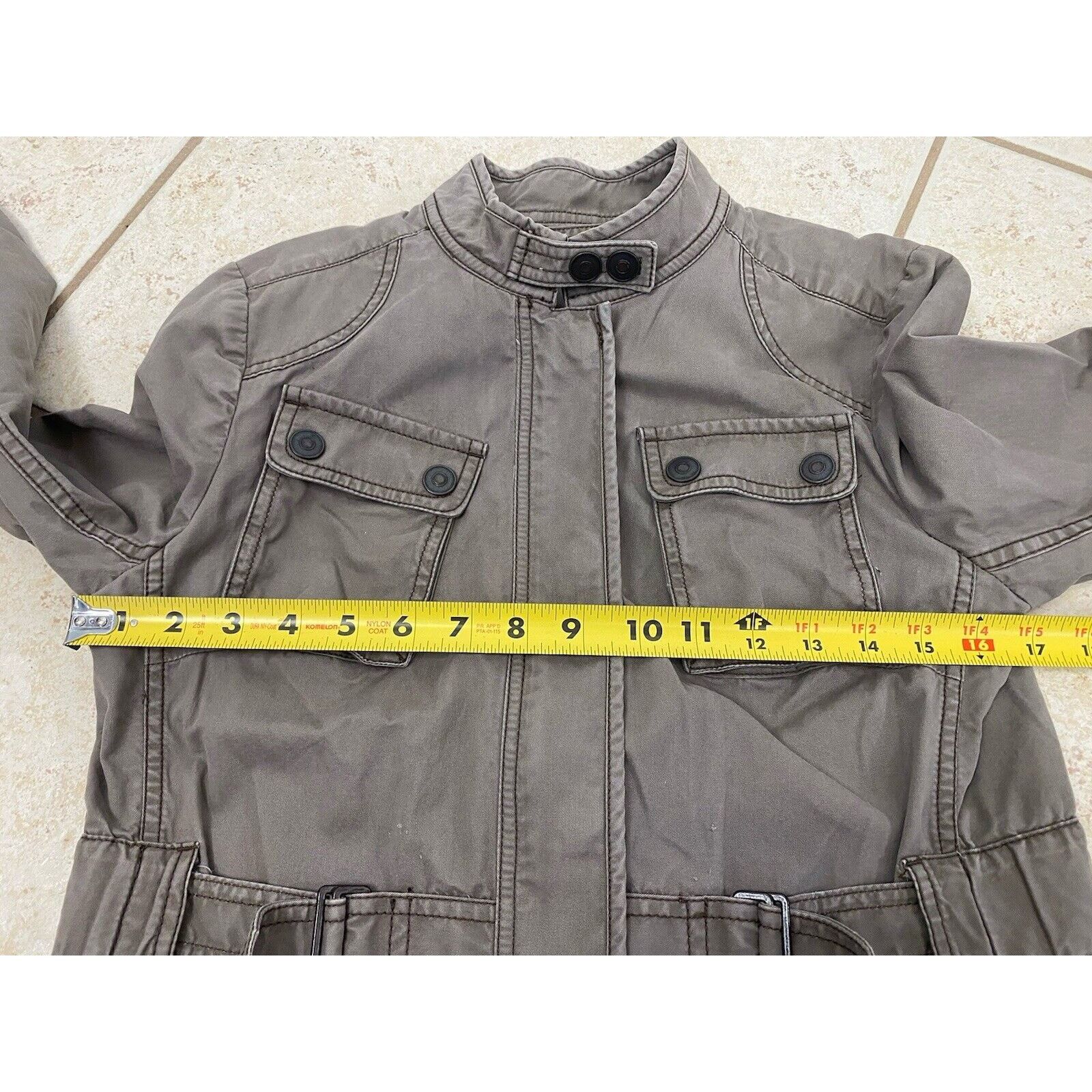 Loft Ann Taylor Loft Jacket Khaki Military Cargo Utility Button Size M / US 6-8 / IT 42-44 - 8 Thumbnail