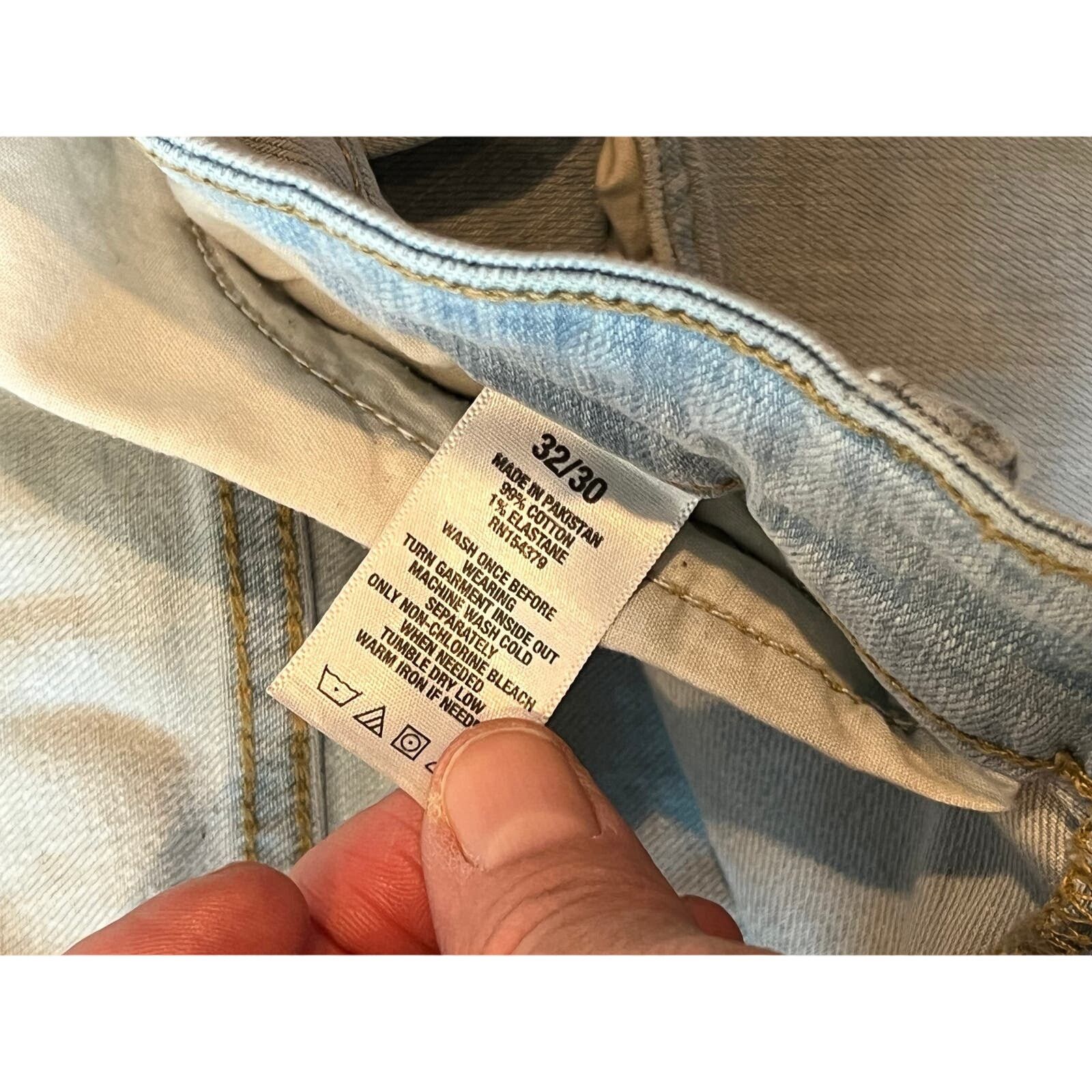 Aeropostale Aeropostale Slim Straight Blue Jeans Mens 32x30 Size US 32 / EU 48 - 5 Thumbnail