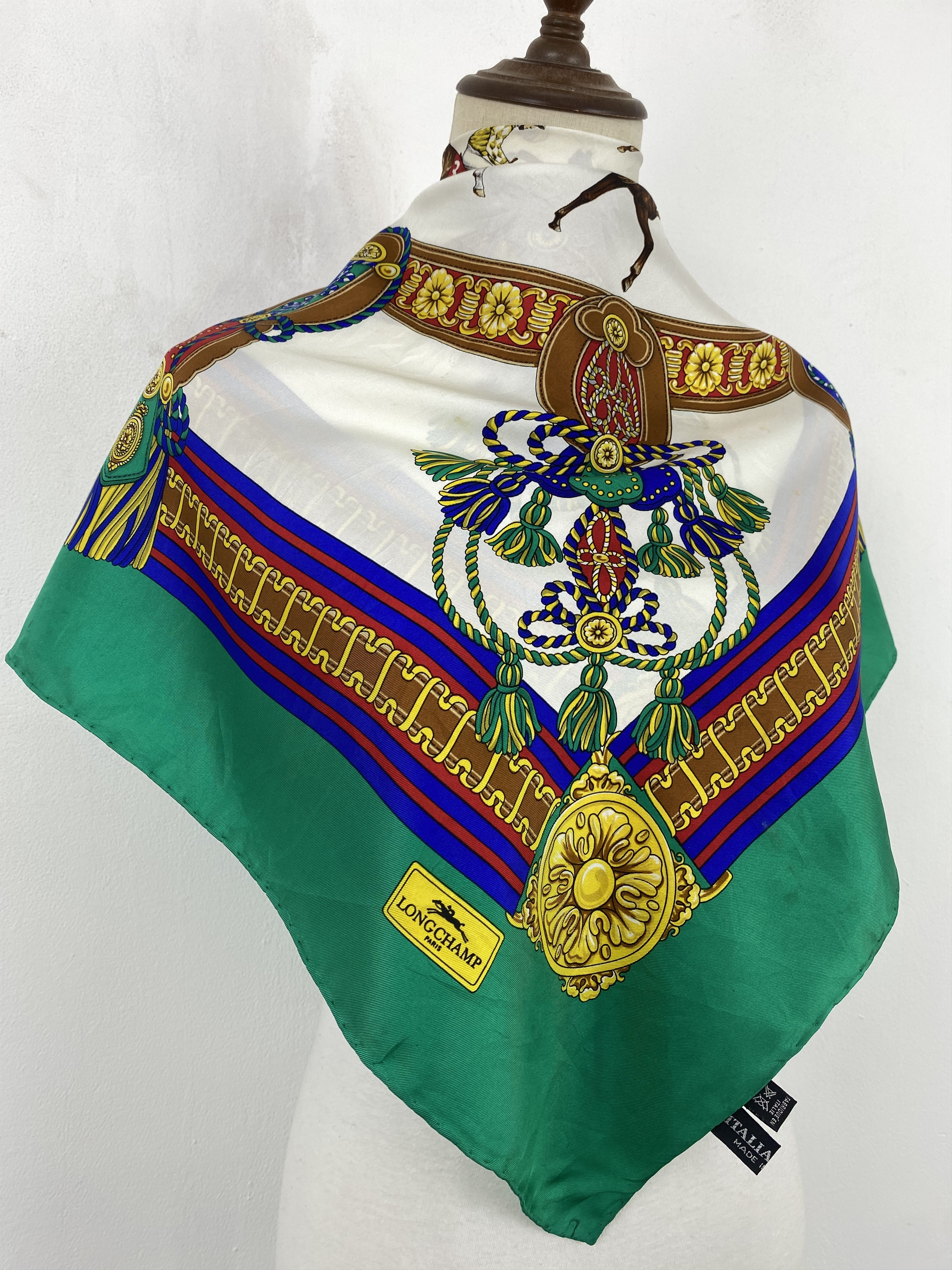 Longchamp Vintage Longchamp Silk Scarf SN0003 Size ONE SIZE - 2 Thumbnail