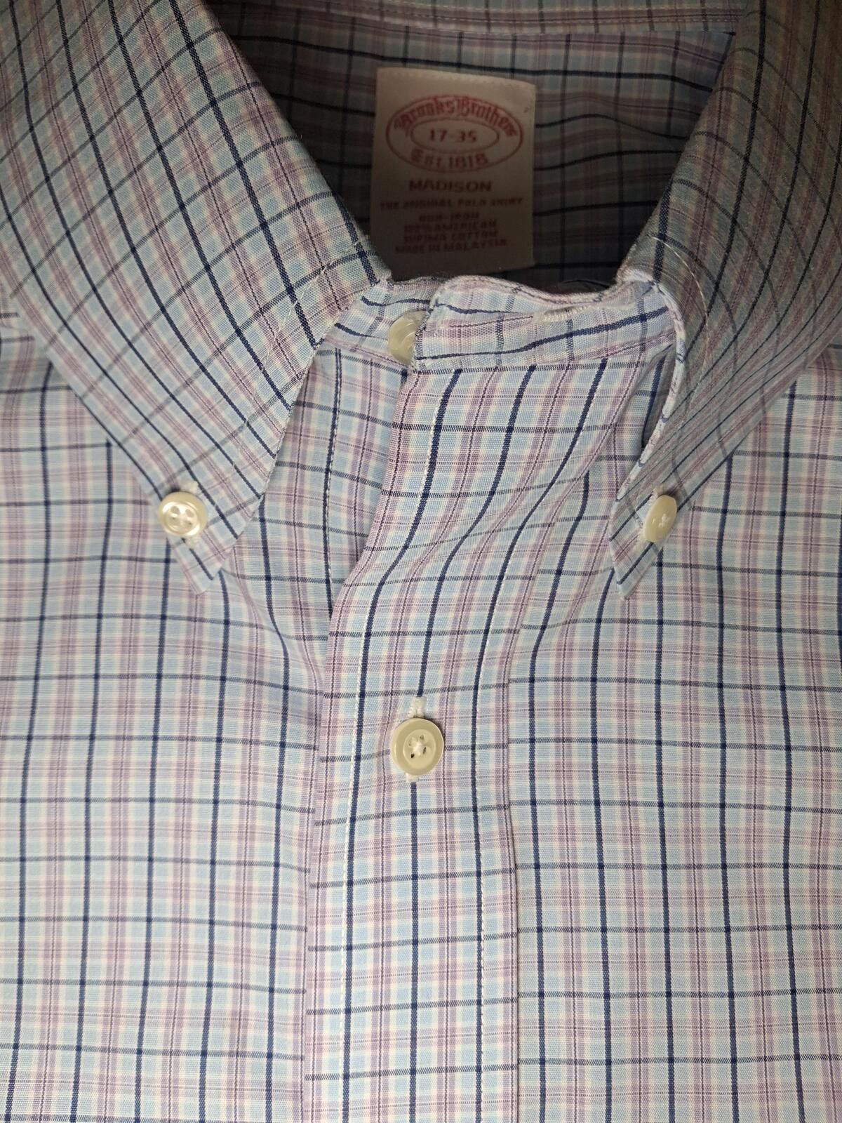 Brooks Brothers Brooks Brothers Shirt 17-35 XL Multicolor Plaid Supima Size US XL / EU 56 / 4 - 4 Thumbnail