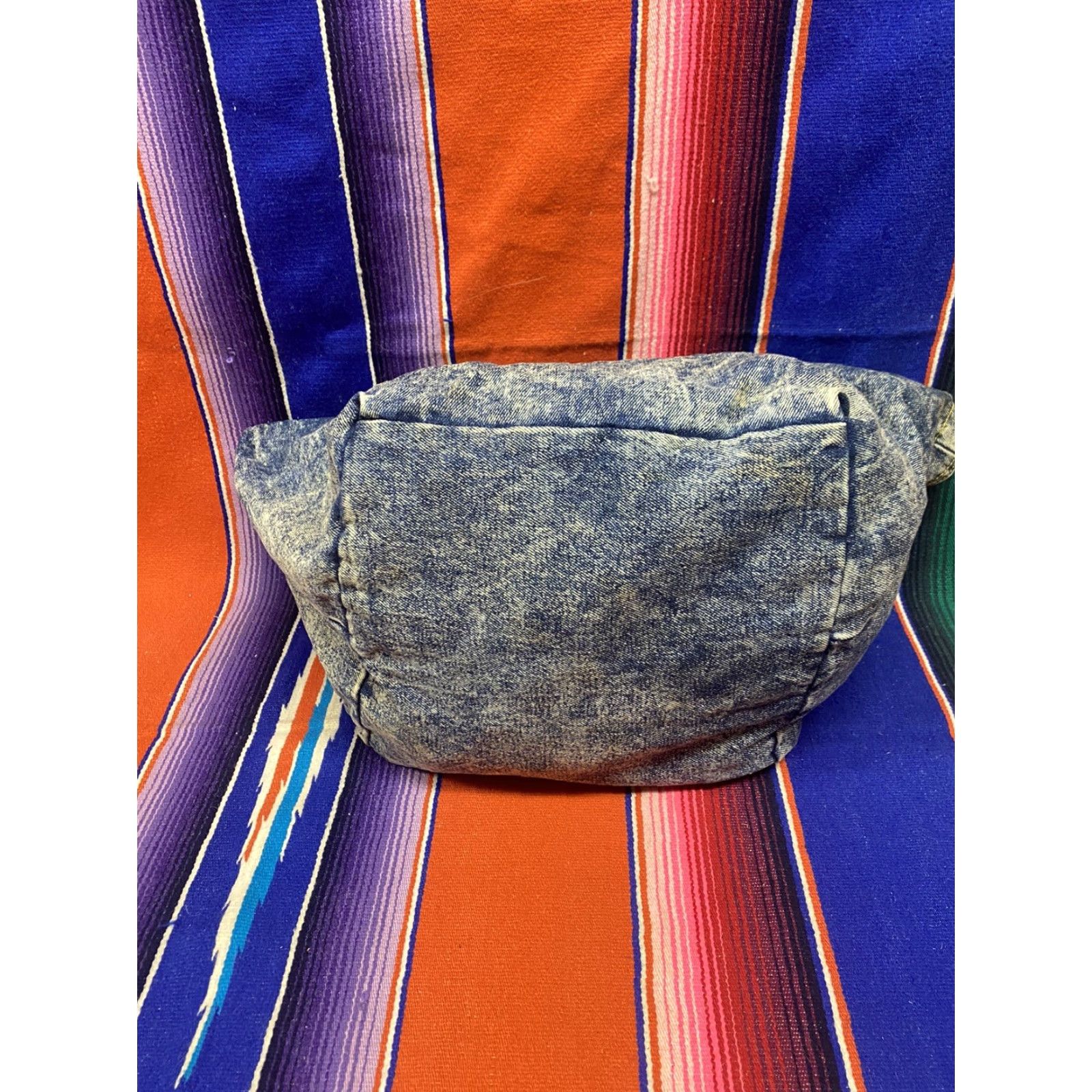 Vintage VINTAGE SPORT 1989 New York Paris Acid Wash Denim Purse Tote Large Blue Denim Tote Women Paris 1989 Vintage Sport Bag Size ONE SIZE - 7 Thumbnail