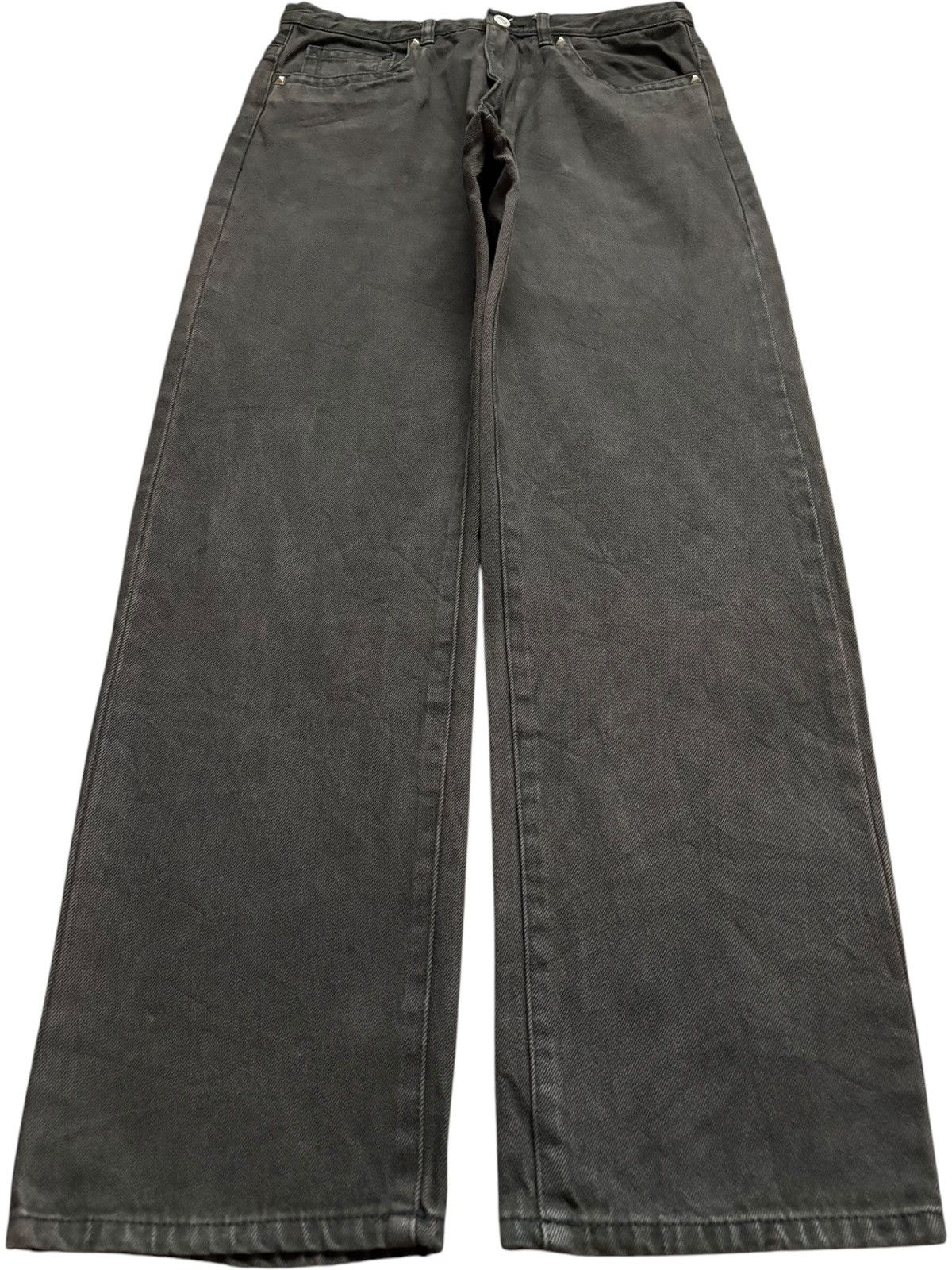 Japanese Brand Vintage Japanese Brand Studded Buckle Back Loose Jeans Size US 31 - 1 Thumbnail