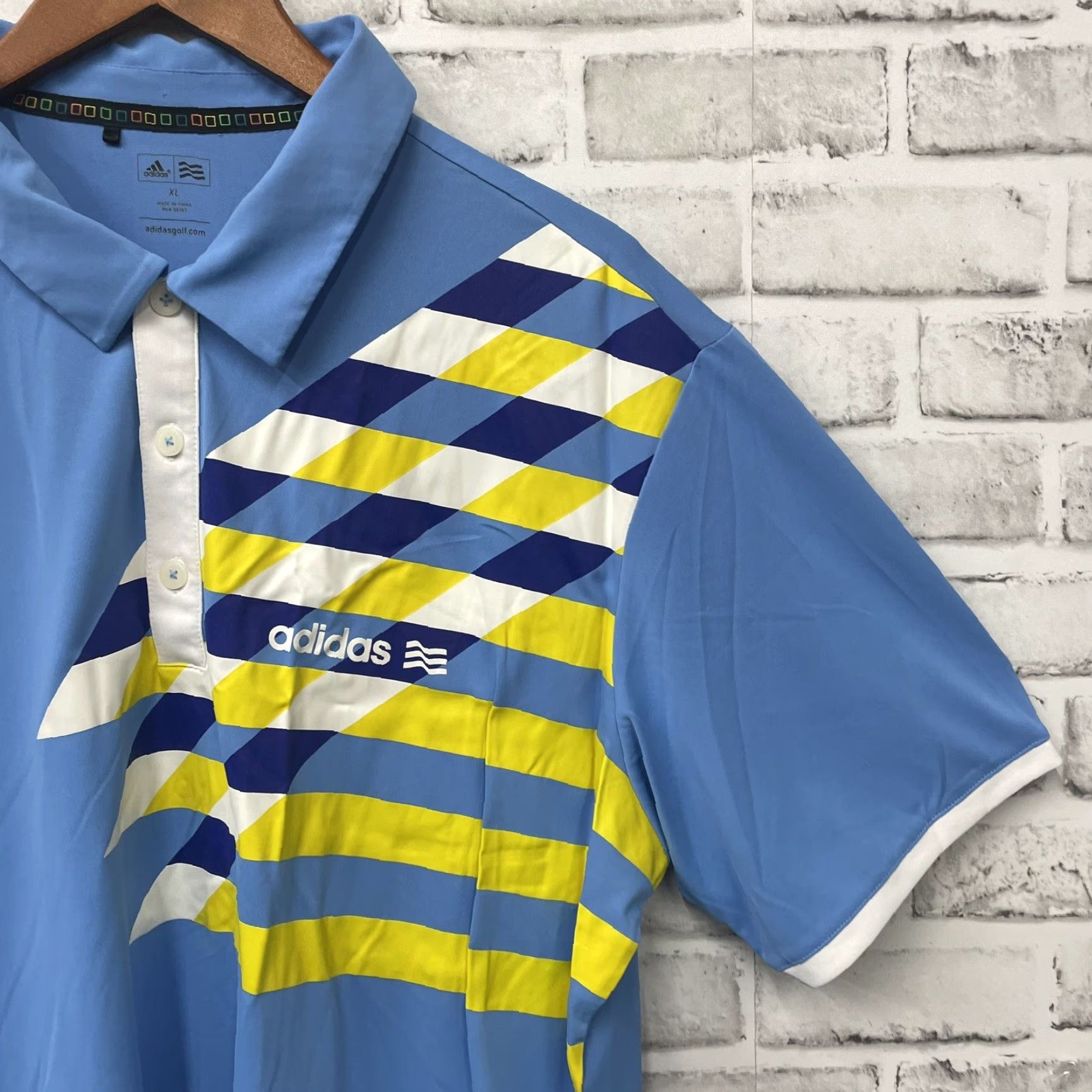 Adidas Adidas Blue Athletic Polo Shirt Mens XL Size US XL / EU 56 / 4 - 2 Thumbnail