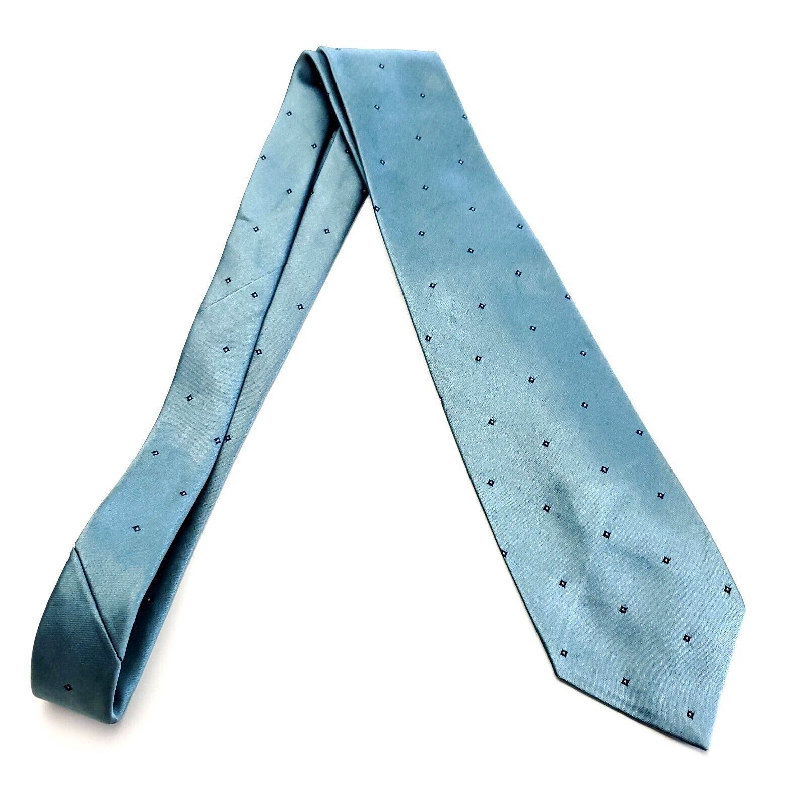 Other Wembley Vintage Satin Green Geometric Print Silk Tie Size ONE SIZE - 5 Thumbnail