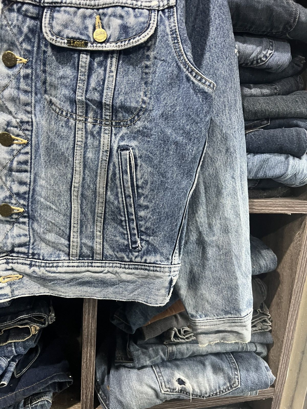 Lee 🔥Vintage Lee Riders x Edwin Denim Trucker Size US S / EU 44-46 / 1 - 7 Thumbnail