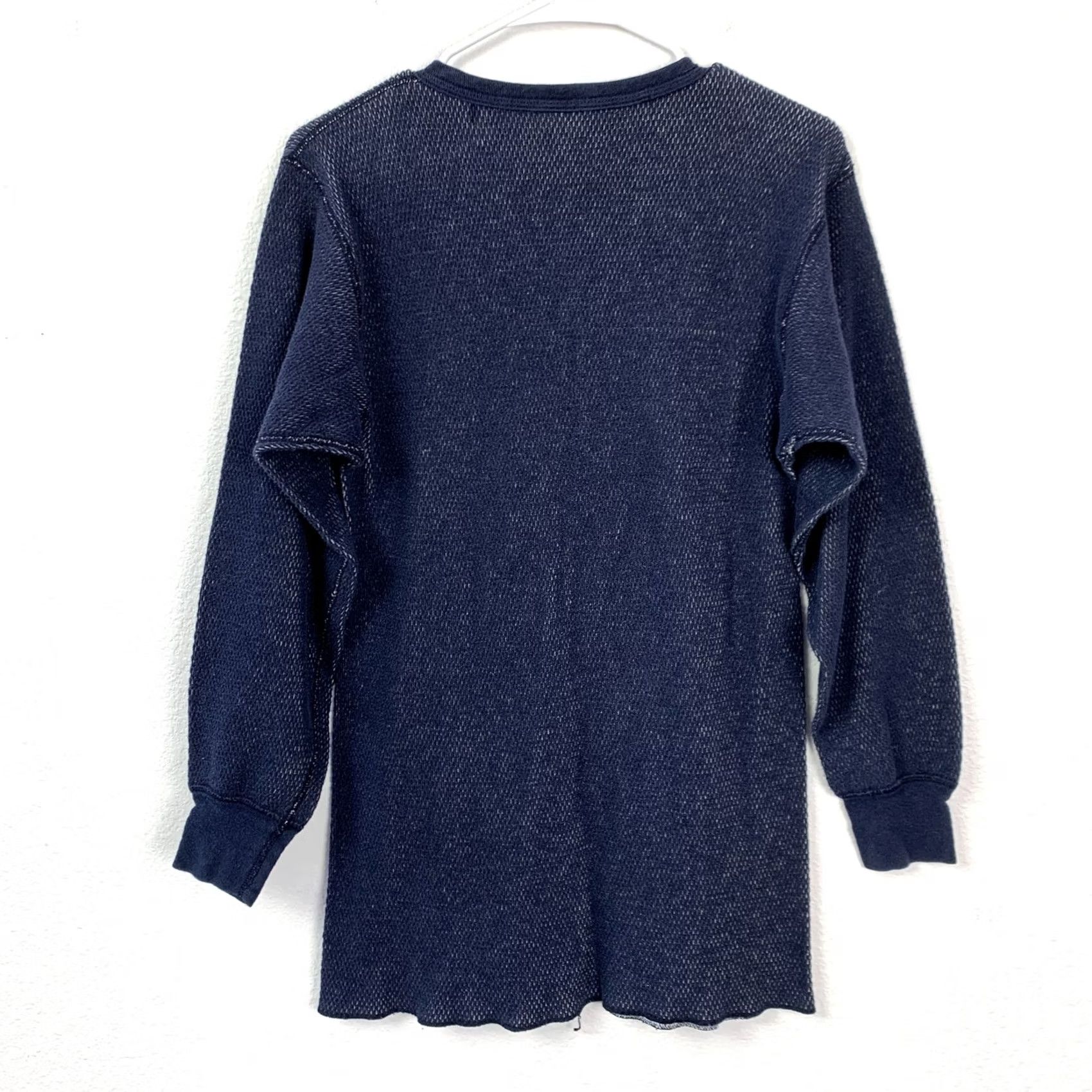 Vintage VINTAGE J.E. Morgan Thermal Shirt XL 46-48 Navy Blue Waffle Knit USA Made Mens Size US XL / EU 56 / 4 - 7 Thumbnail