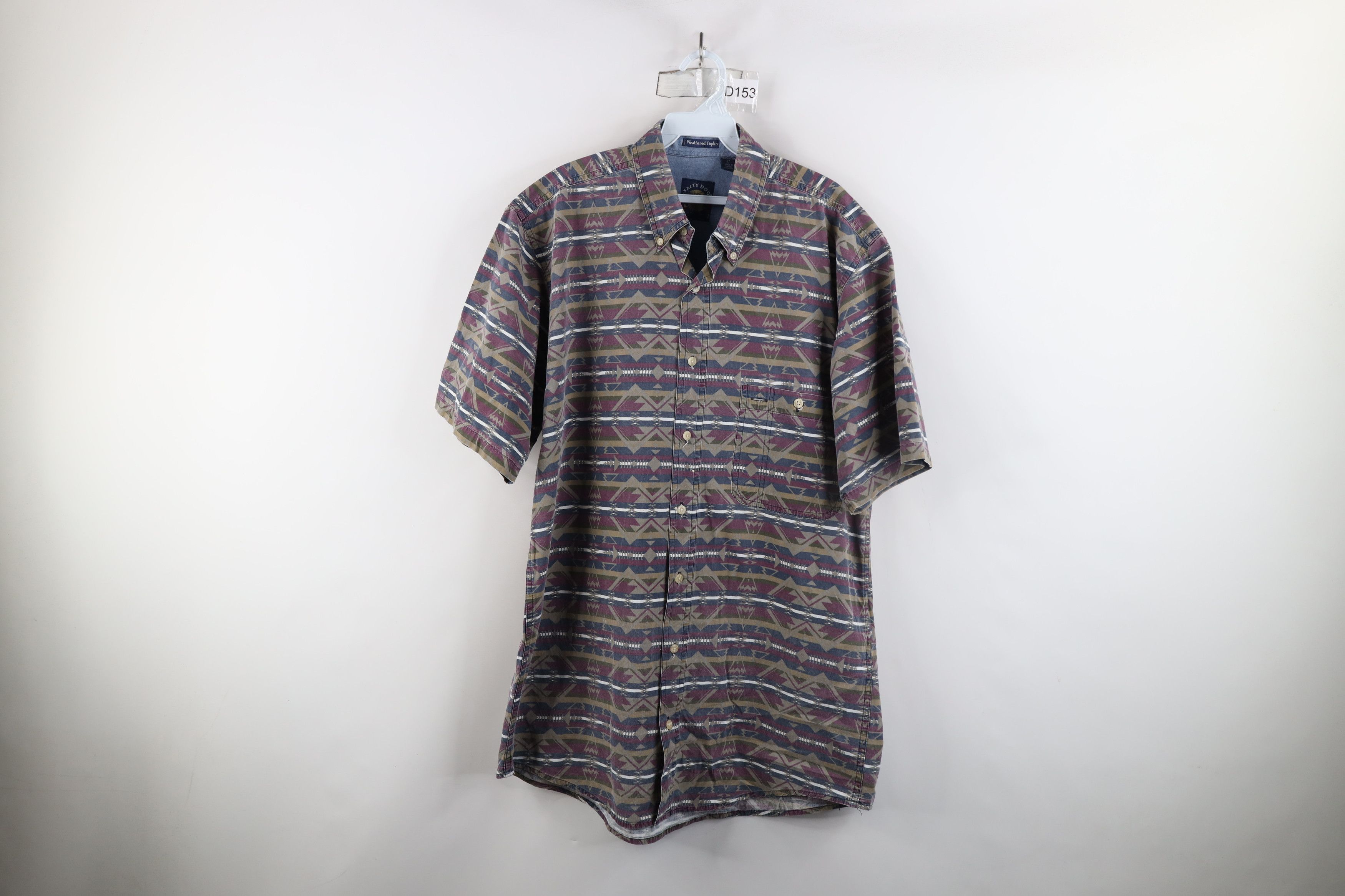 Vintage Vintage 90s Streetwear Southwestern Short Sleeve Shirt Size US L / EU 52-54 / 3 - 1 Thumbnail