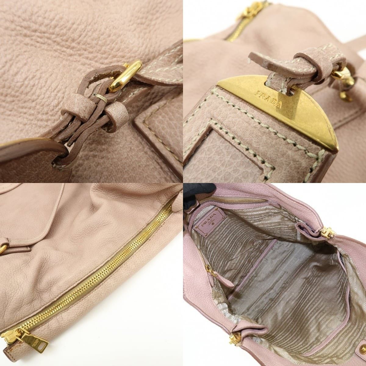 Prada Prada Logo Calfskin Tote Pink Size ONE SIZE - 7 Thumbnail